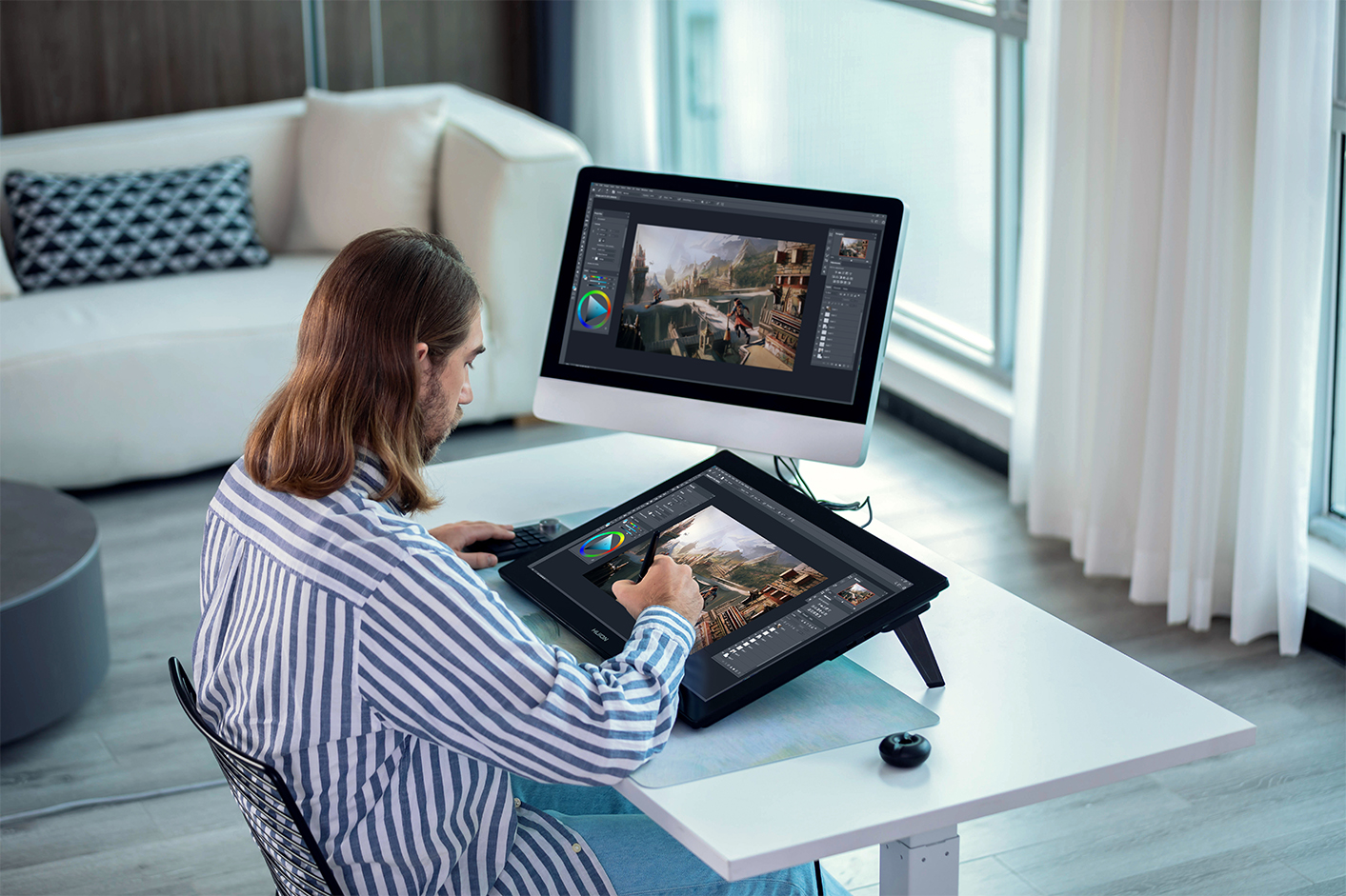 wacom ，Digital plate，monitor，input device，painting，