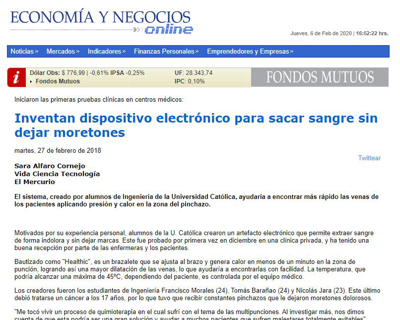 HEALTHIC，Blood detector，white，