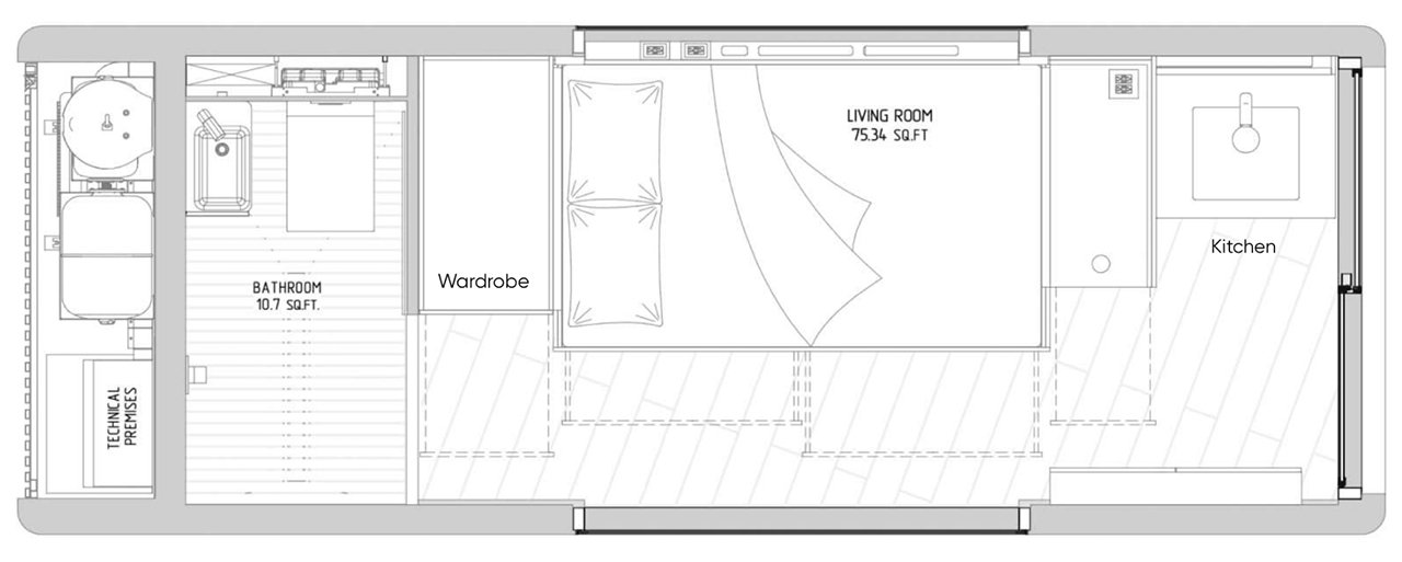 Microhaus，3D printing，Autonomous mobile house，