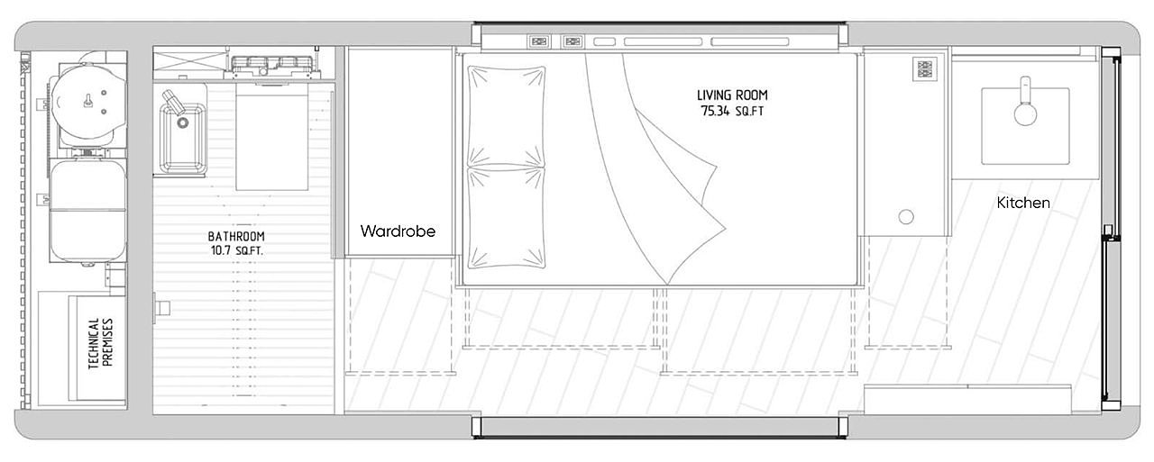 Microhaus，3D printing，Autonomous mobile house，