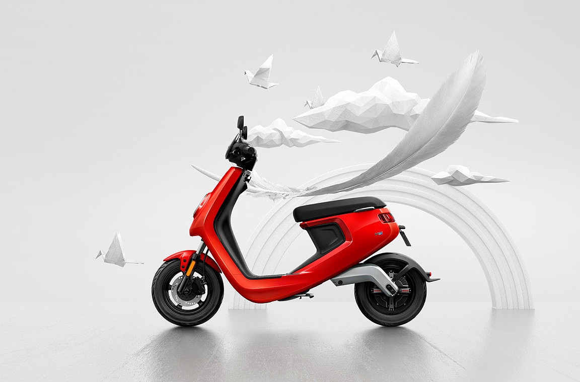 Electric vehicle，Red yellow grey，traffic，2017IDEA，