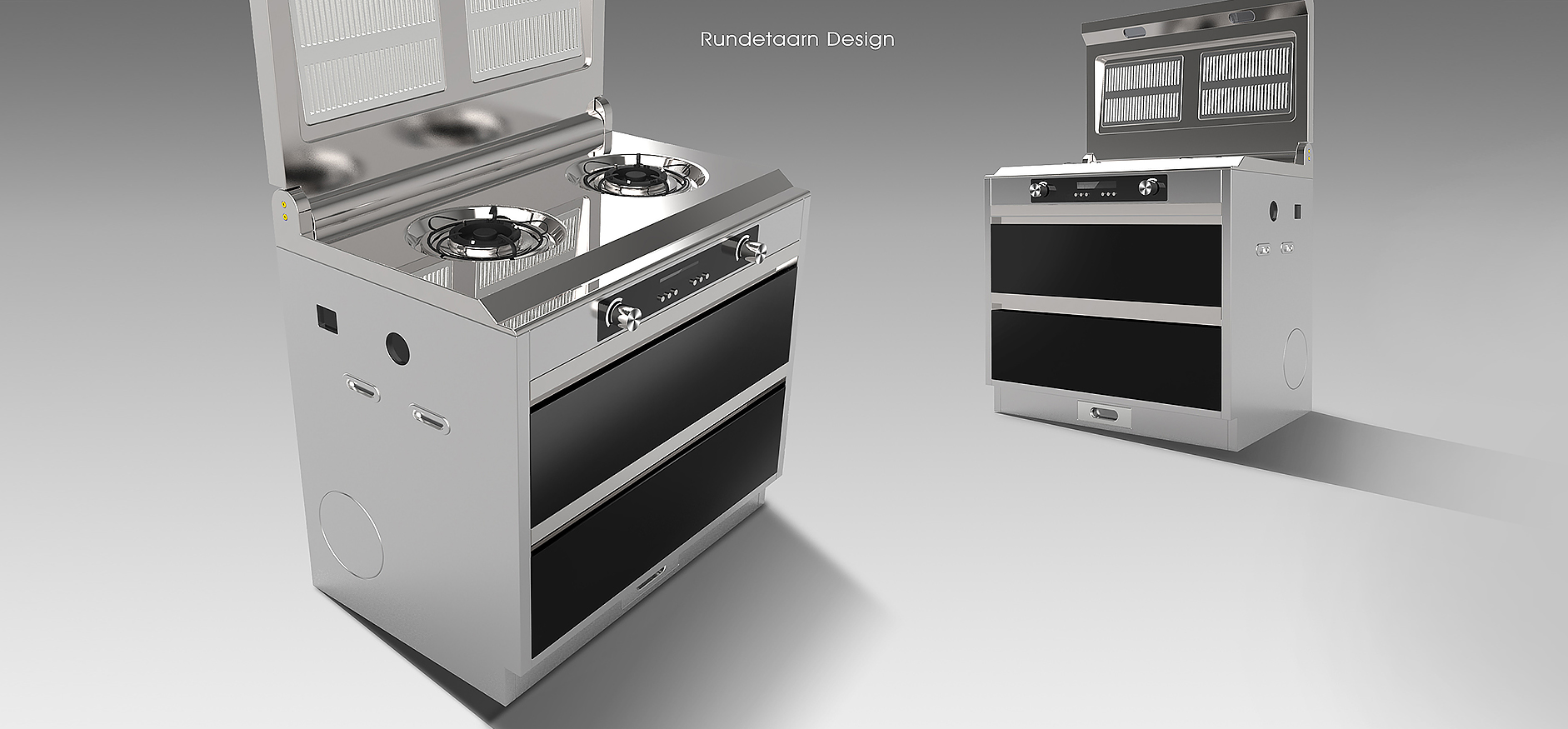 Integrated kitchen and bathroom，Design，Round tower design，Light luxury，panel，industrial design，