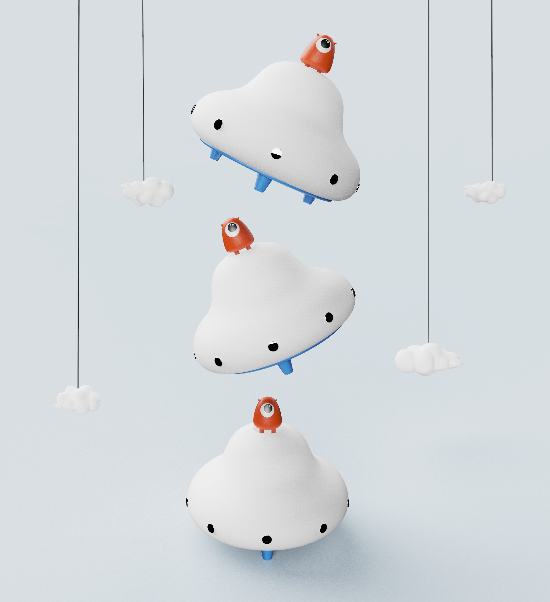 Night light，Flying saucer，Children's products，lovely，alien，