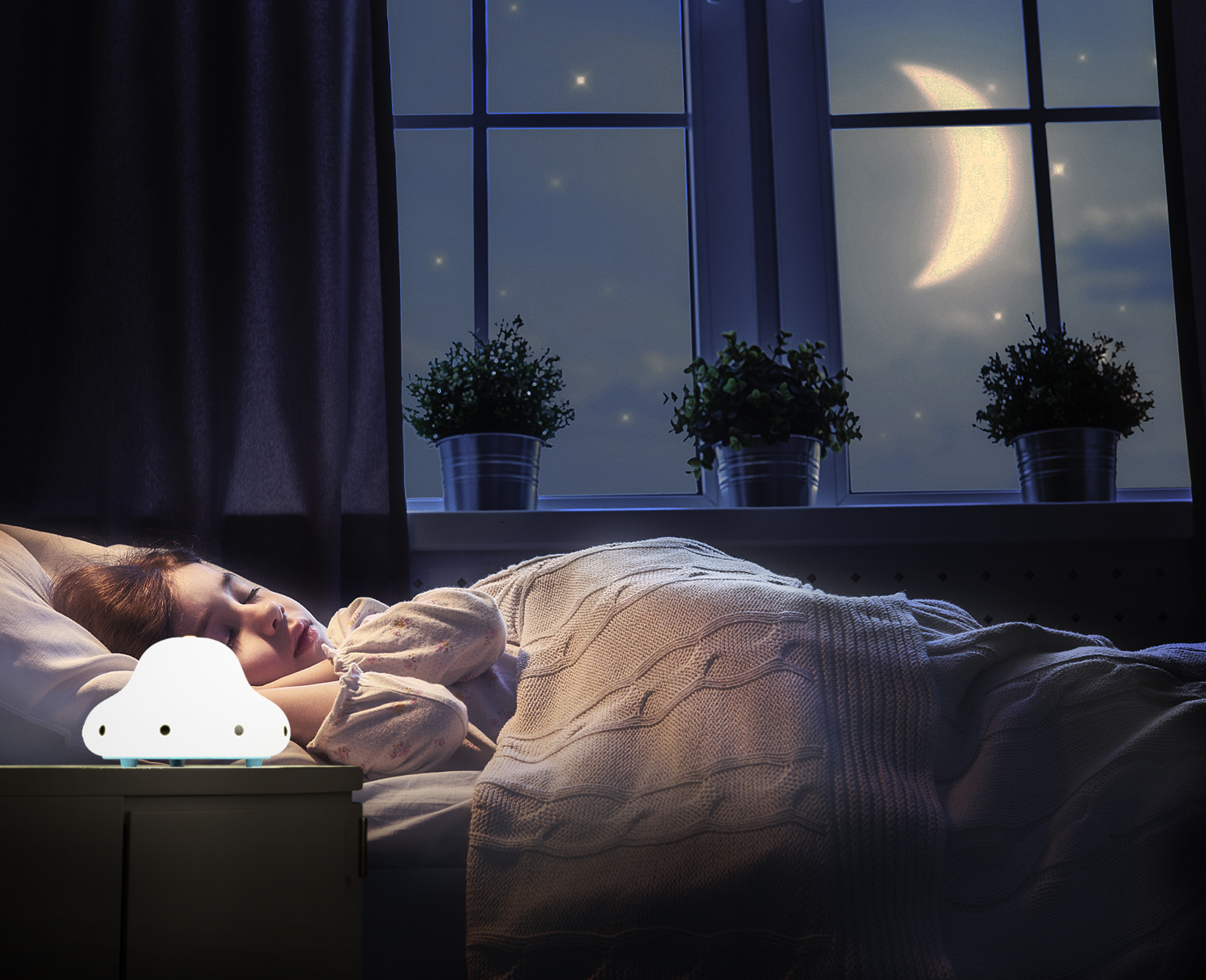 Night light，Flying saucer，Children's products，lovely，alien，