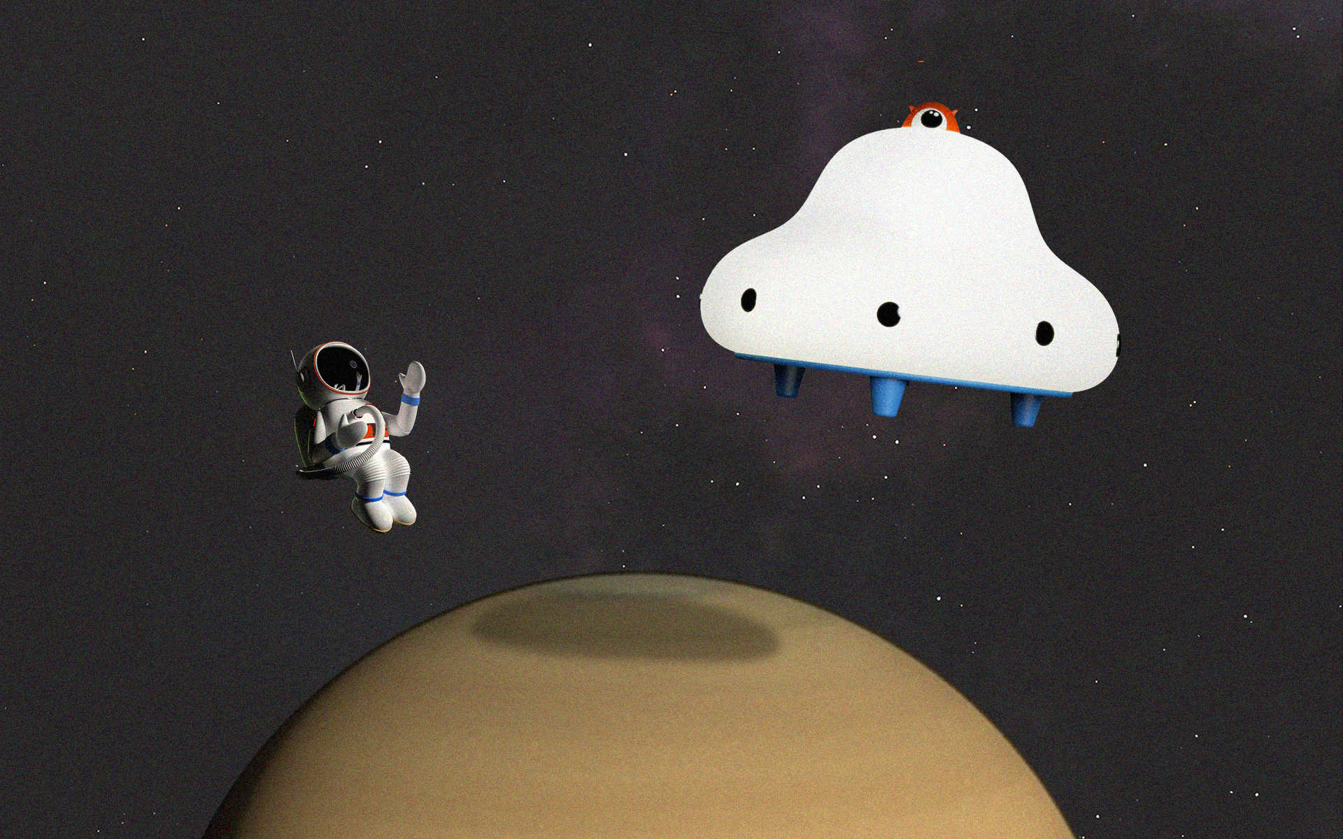 Night light，Flying saucer，Children's products，lovely，alien，