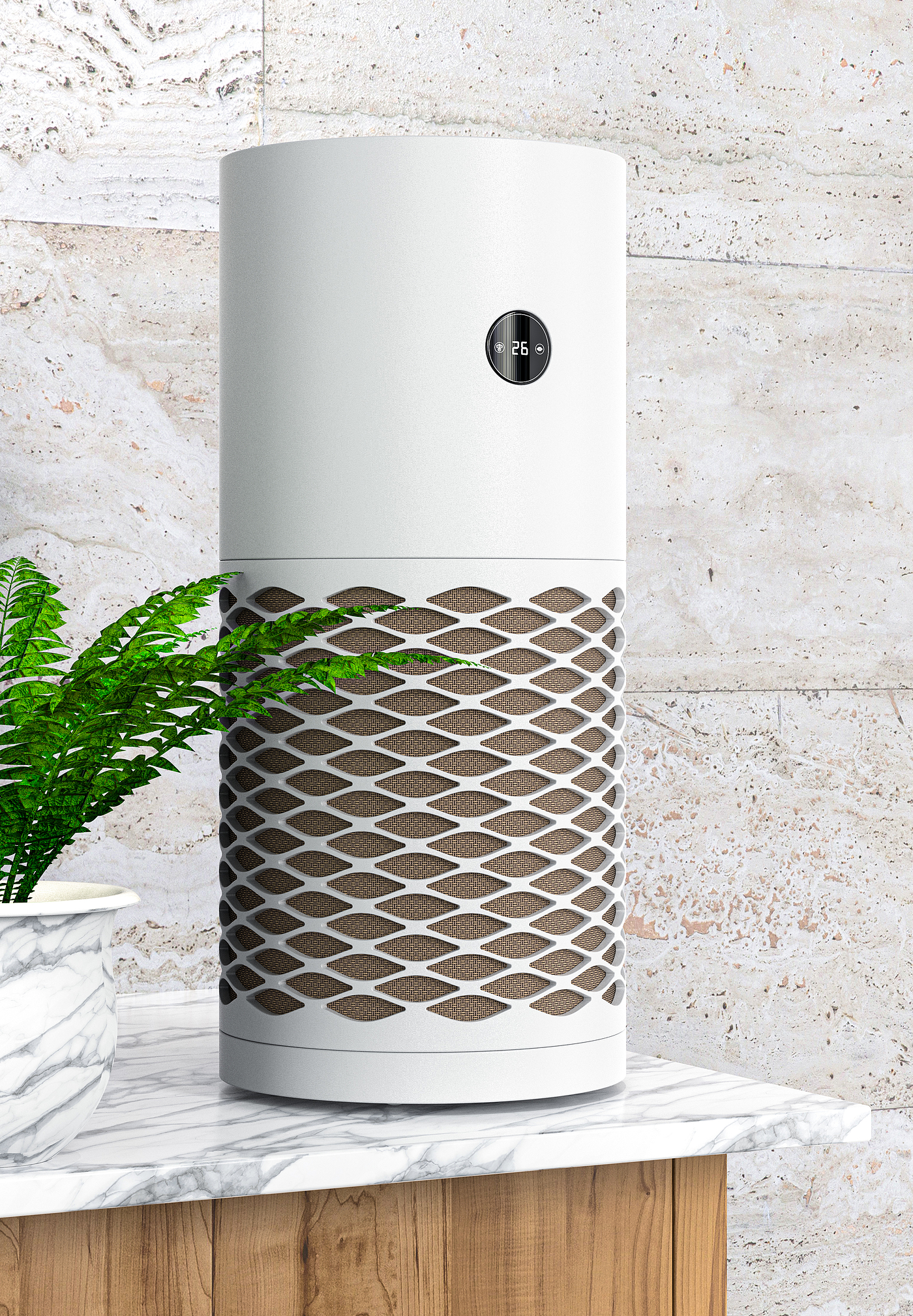 air cleaner，Product rendering，