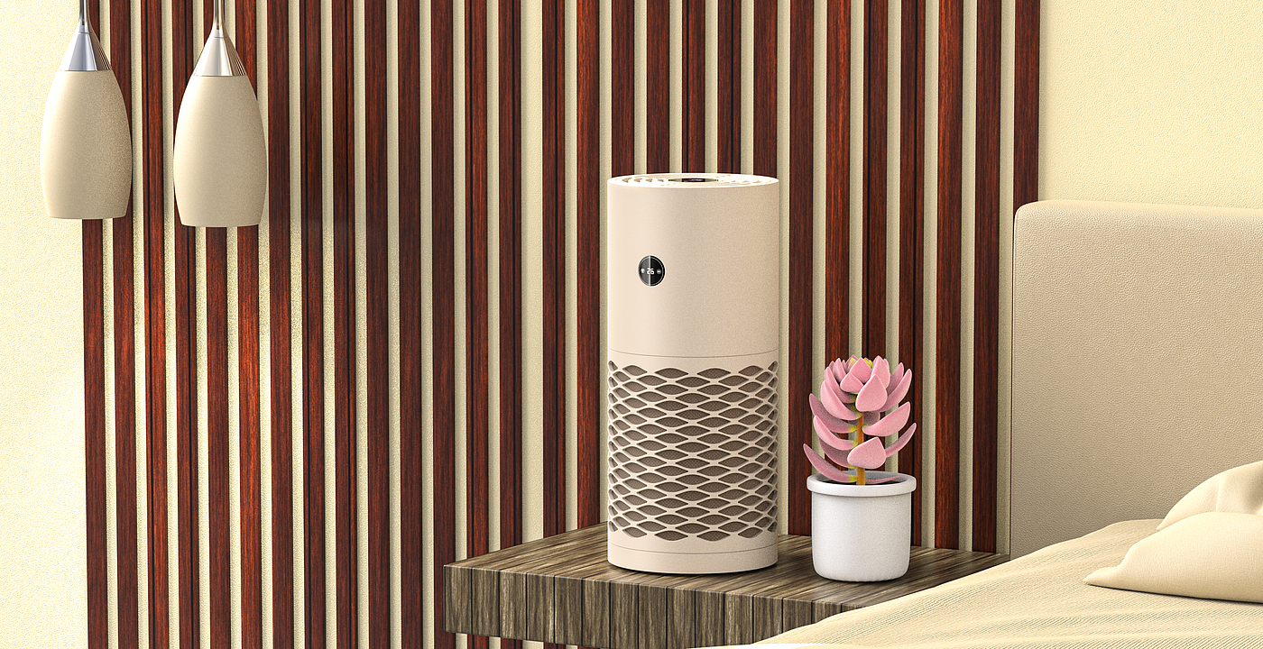 air cleaner，Product rendering，