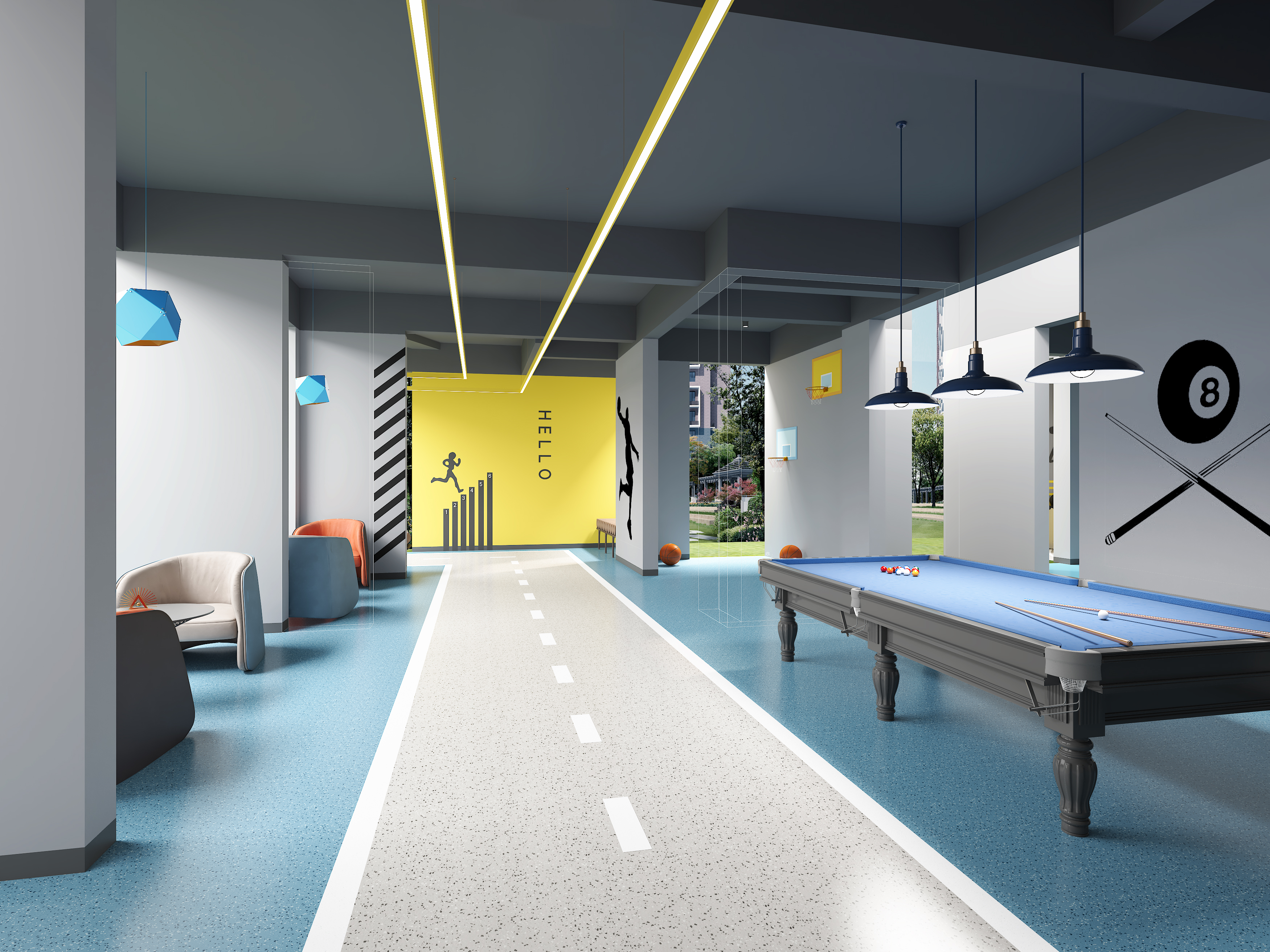 Overhead floor，Interior design，Architectural design，