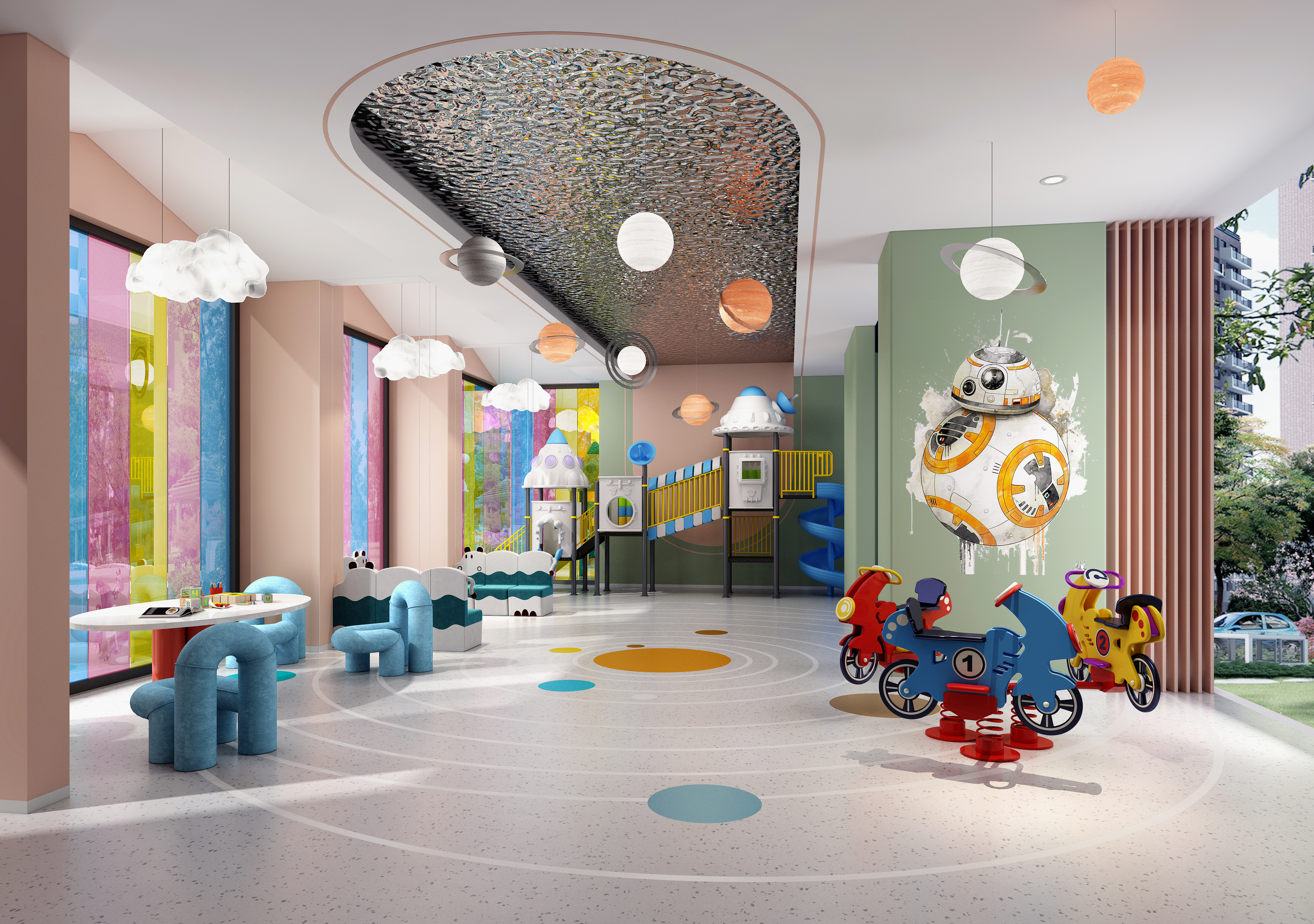 Overhead floor，Interior design，Architectural design，