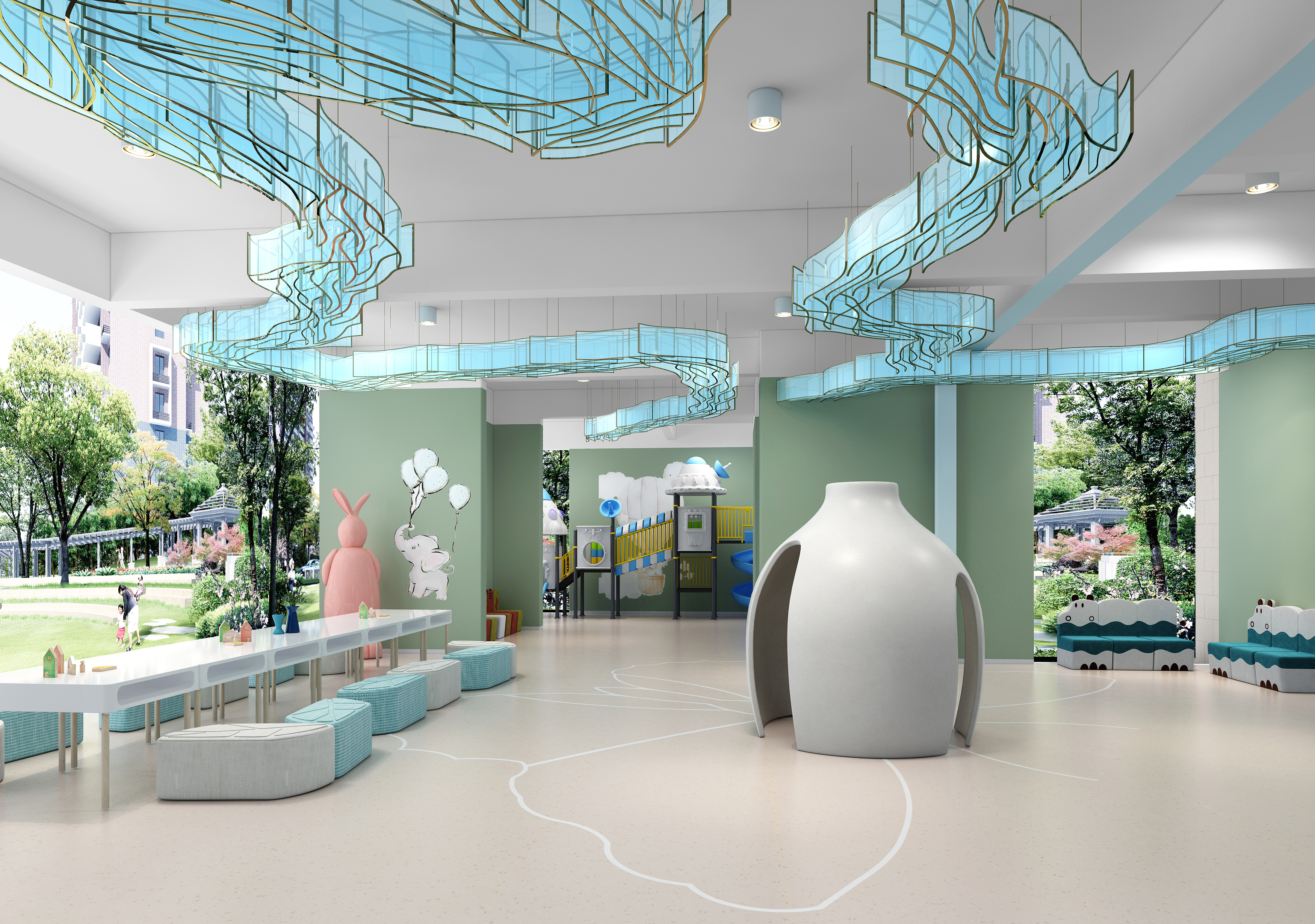 Overhead floor，Interior design，Architectural design，