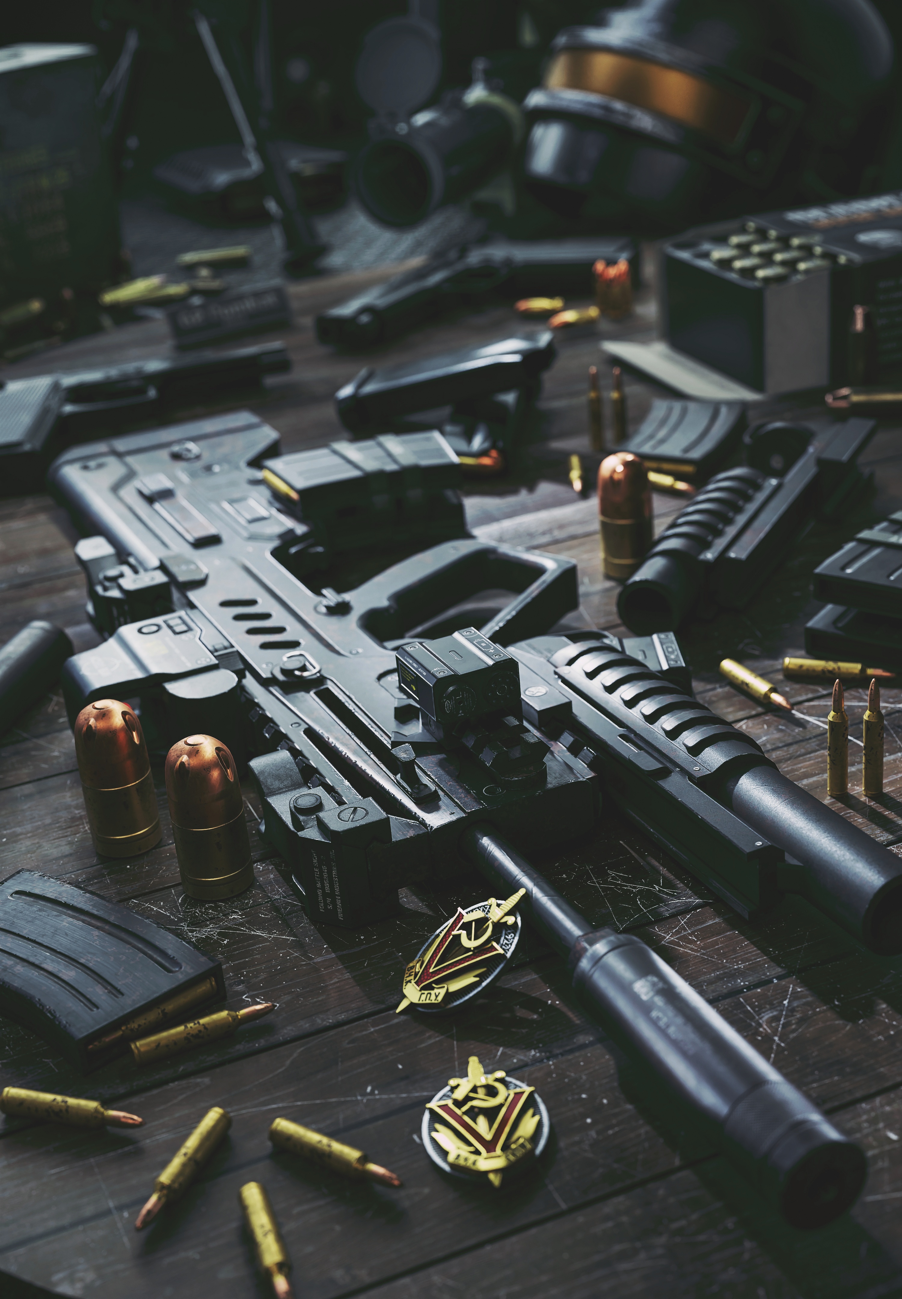 BLENDER，cycles，Eevee，Render，three-dimensional，scene，firearms，