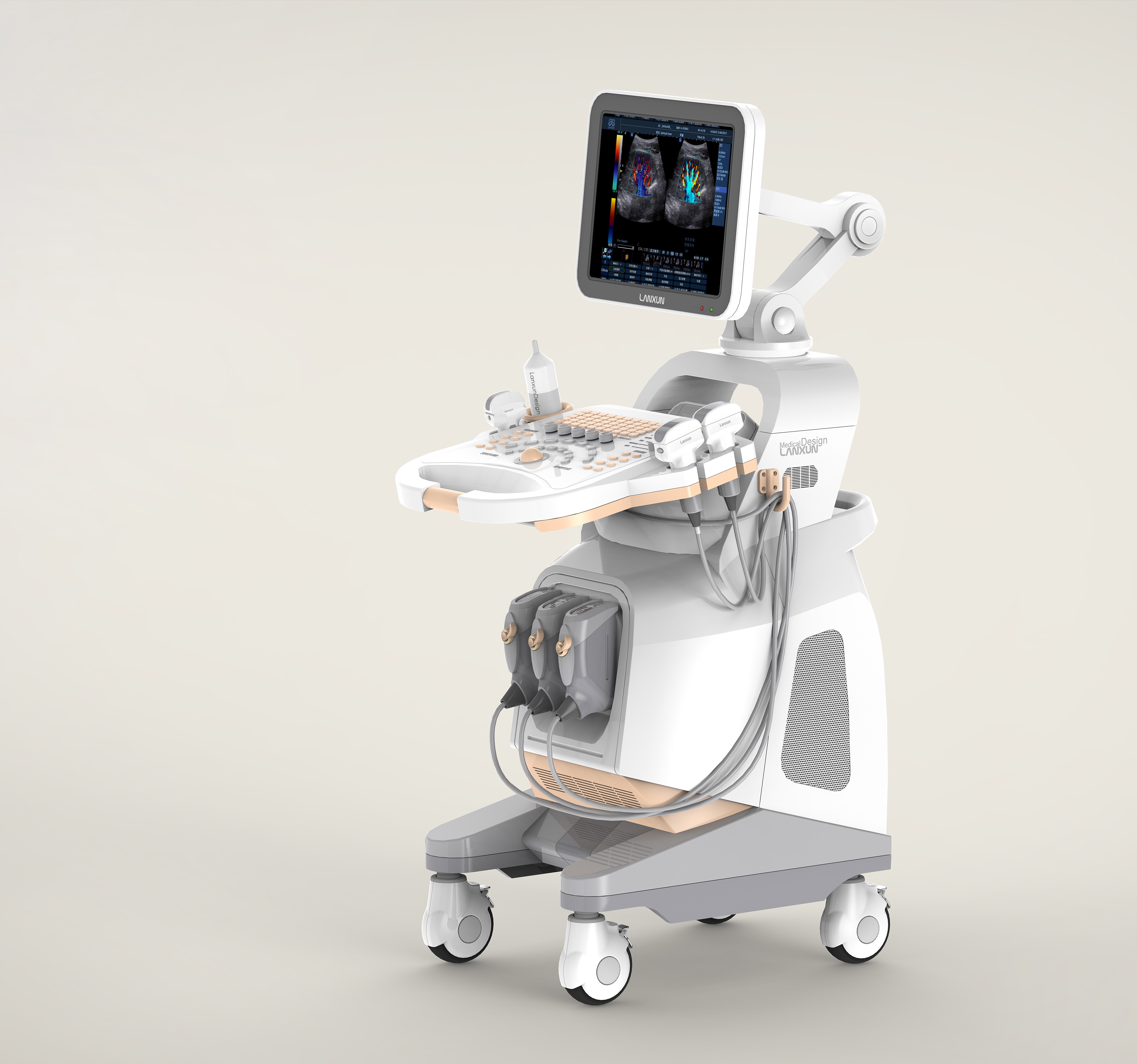 Color Doppler ultrasound，b-mode ultrasonography，Medical device product design，Beauty instrument design，
