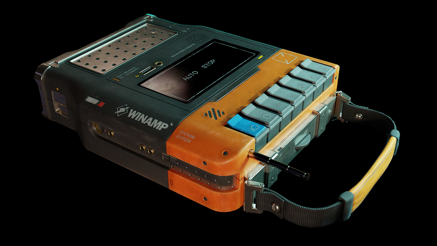 recorder，science fiction，Winamp，Tribute Edition，Modeling and rendering，cgi，