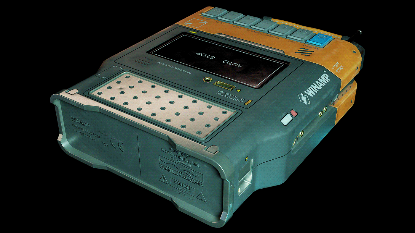 recorder，science fiction，Winamp，Tribute Edition，Modeling and rendering，cgi，