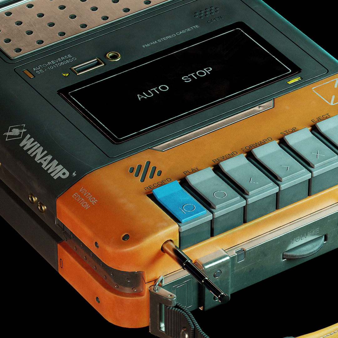 recorder，science fiction，Winamp，Tribute Edition，Modeling and rendering，cgi，