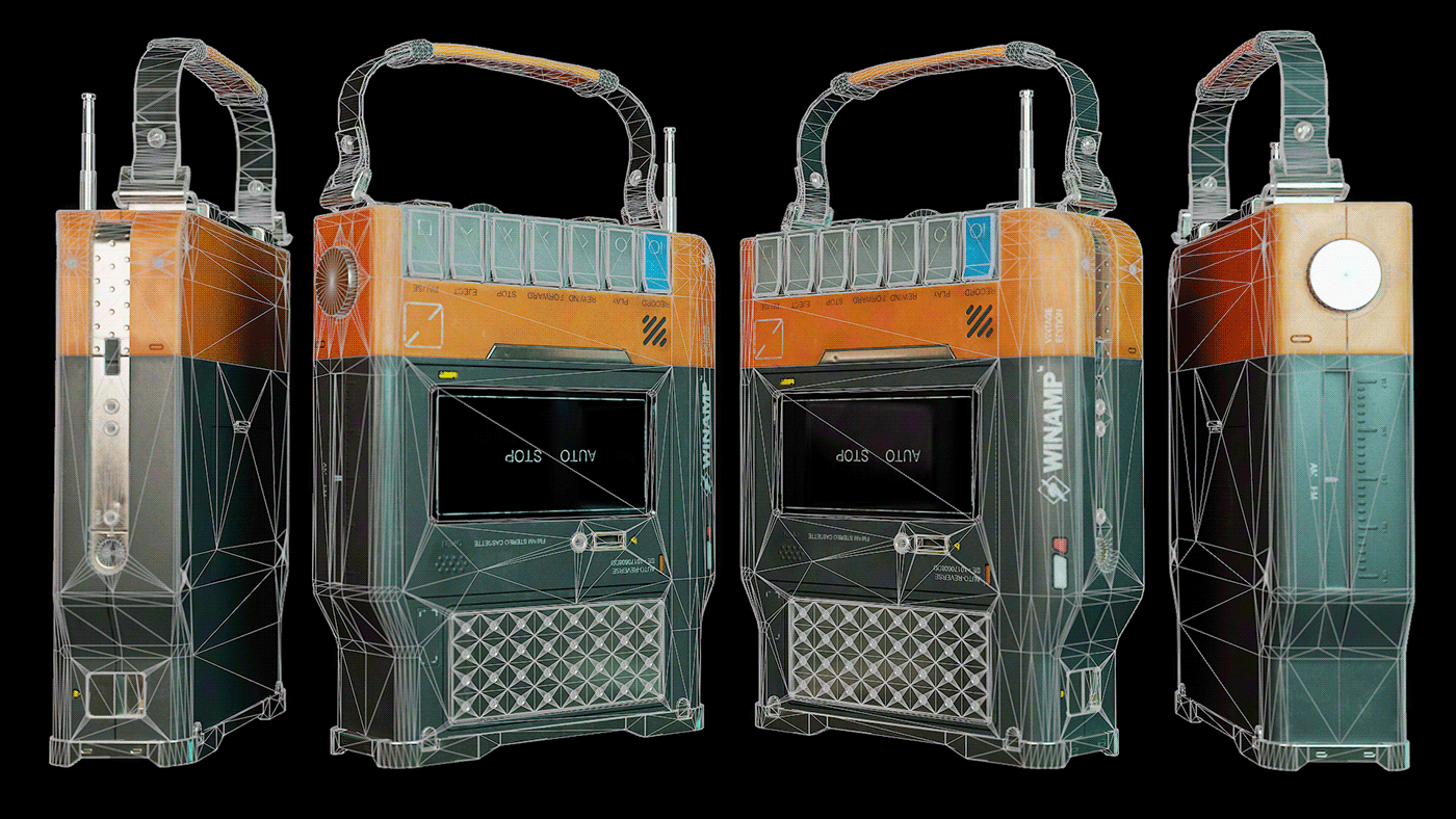 recorder，science fiction，Winamp，Tribute Edition，Modeling and rendering，cgi，