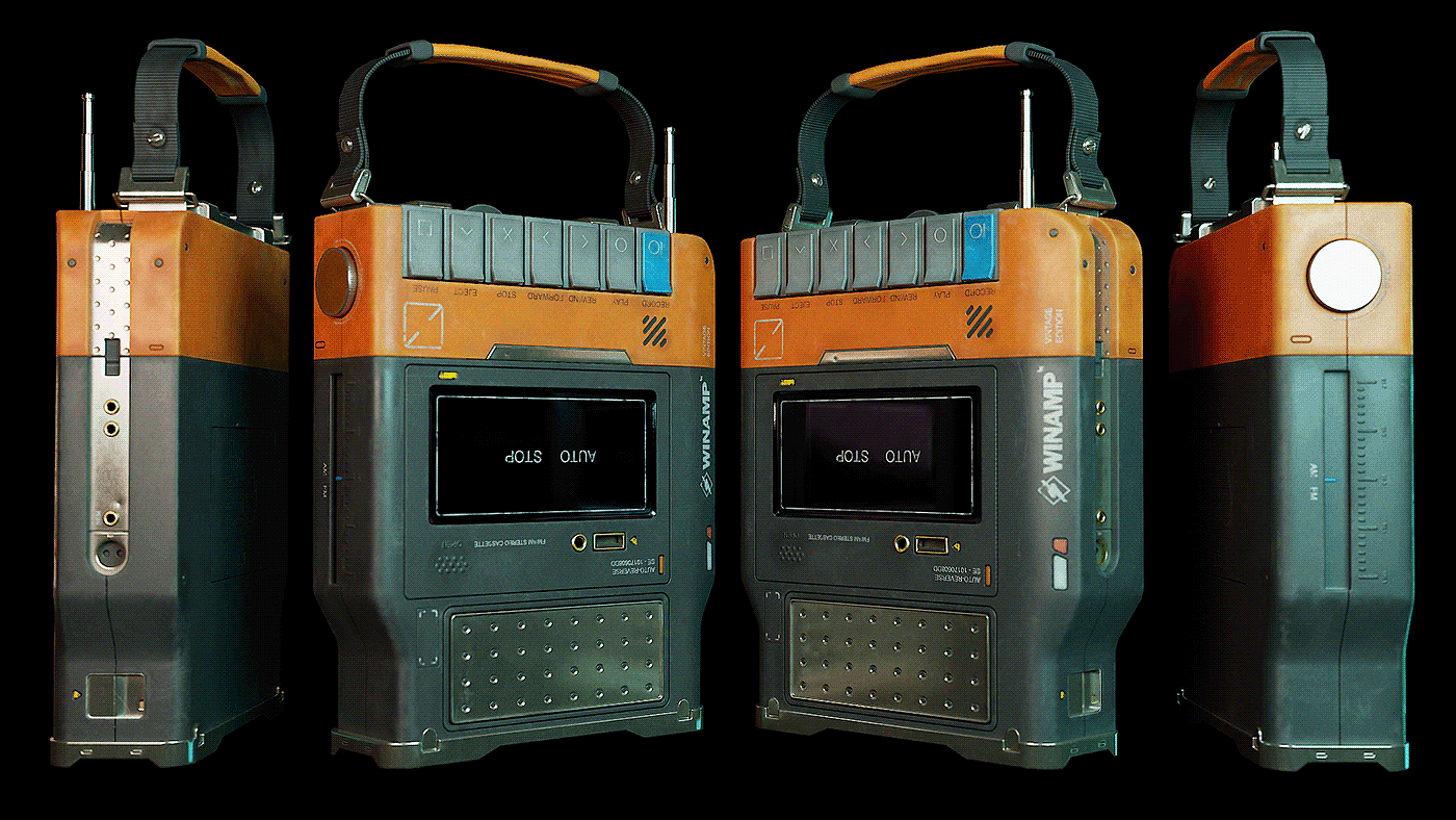 recorder，science fiction，Winamp，Tribute Edition，Modeling and rendering，cgi，