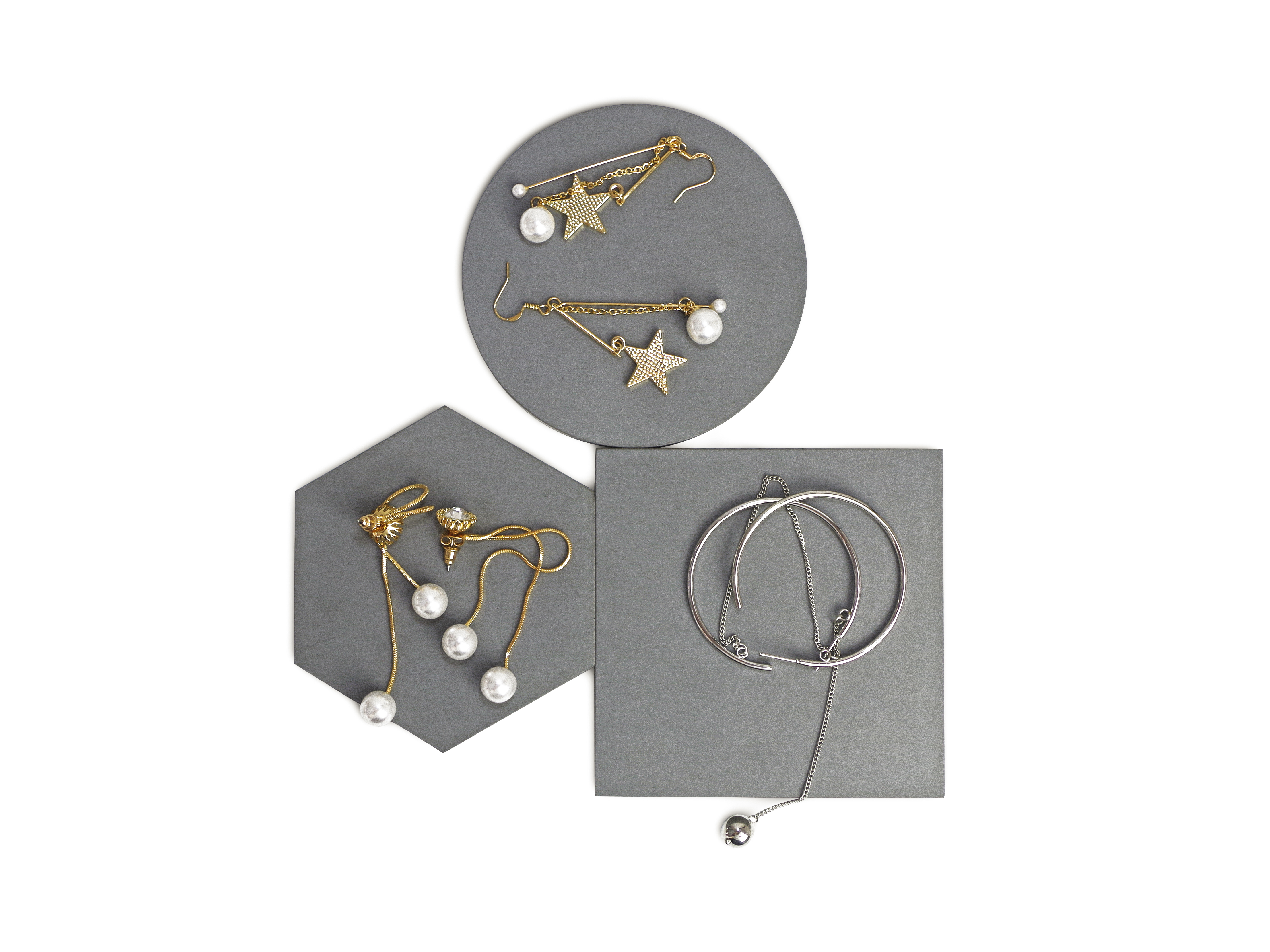 Concrete home，The other side，Cement jewelry display stand，Concrete coaster，