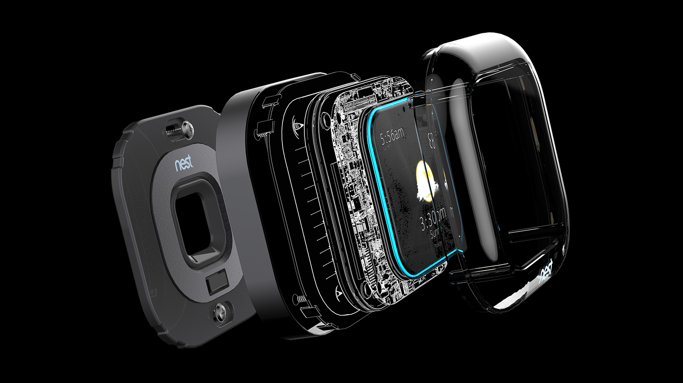 Smart home，Thermostat，Touch control，Google，temperature control，nest，