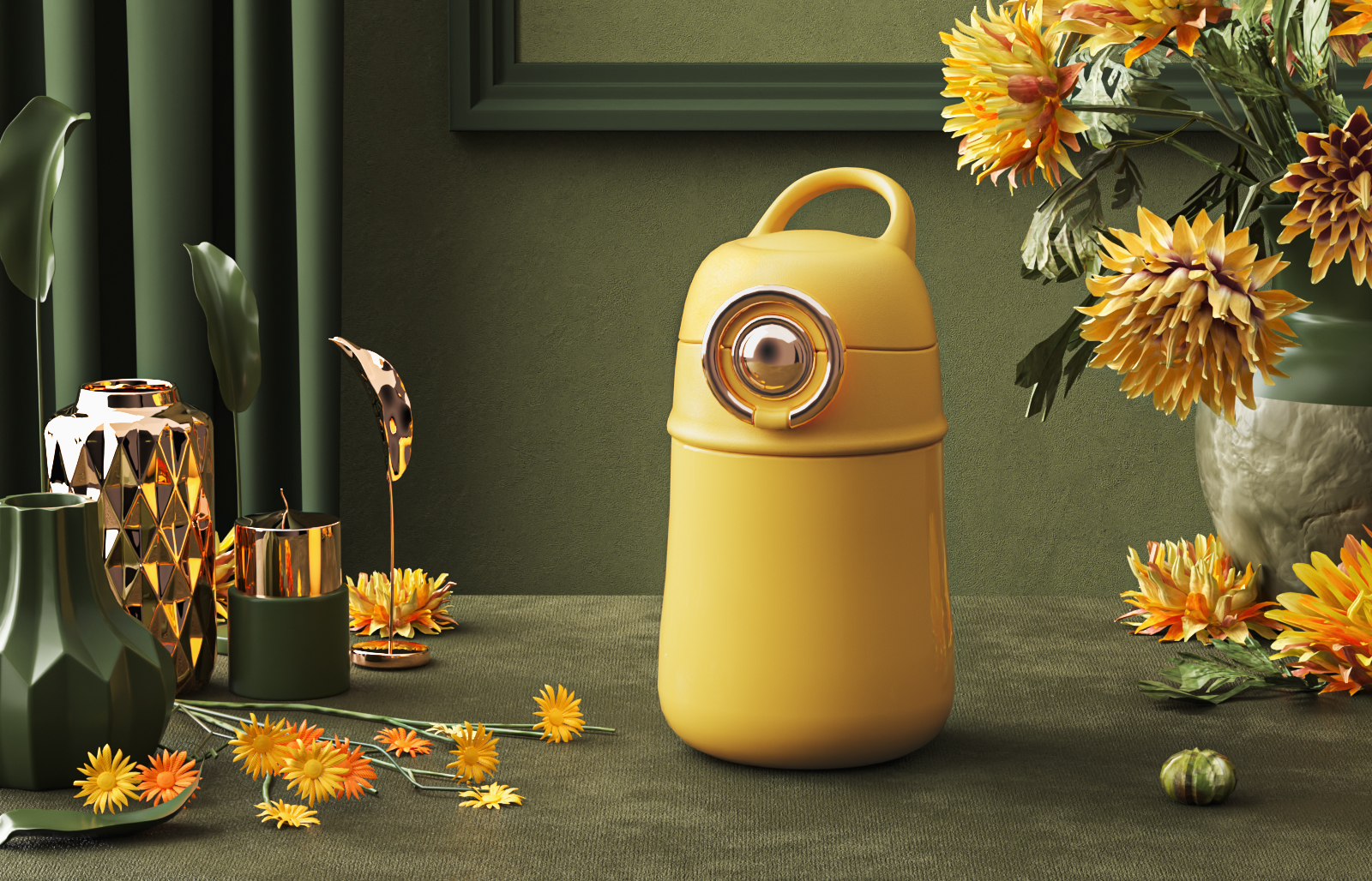 Cute bouncing cup design，