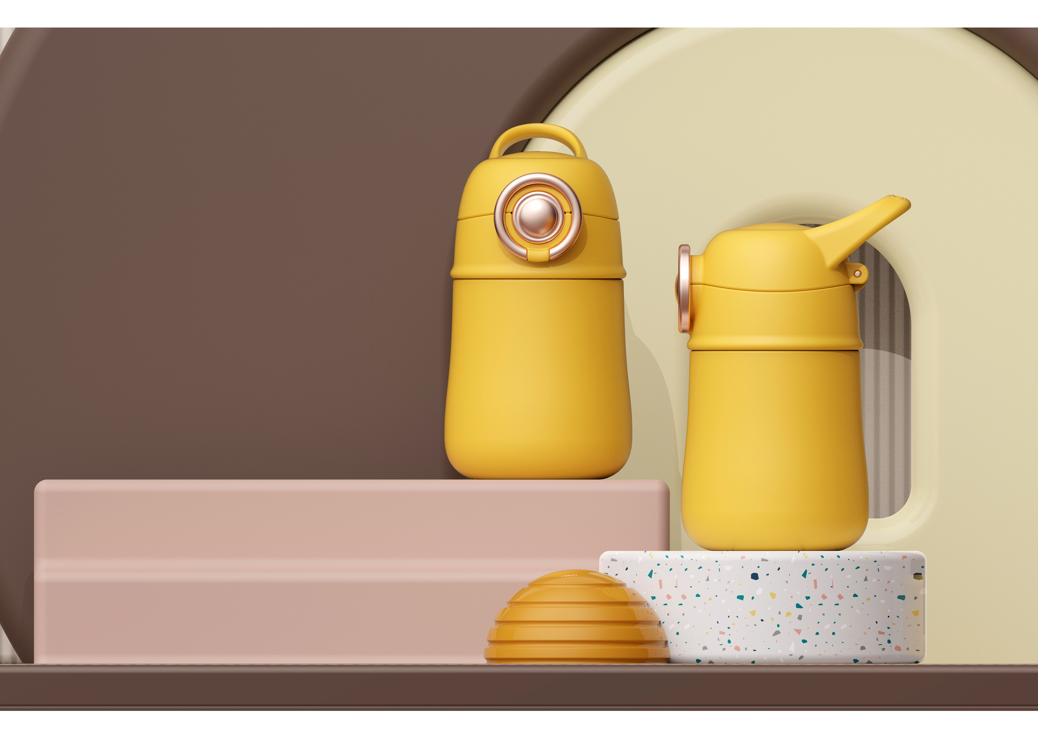 Cute bouncing cup design，