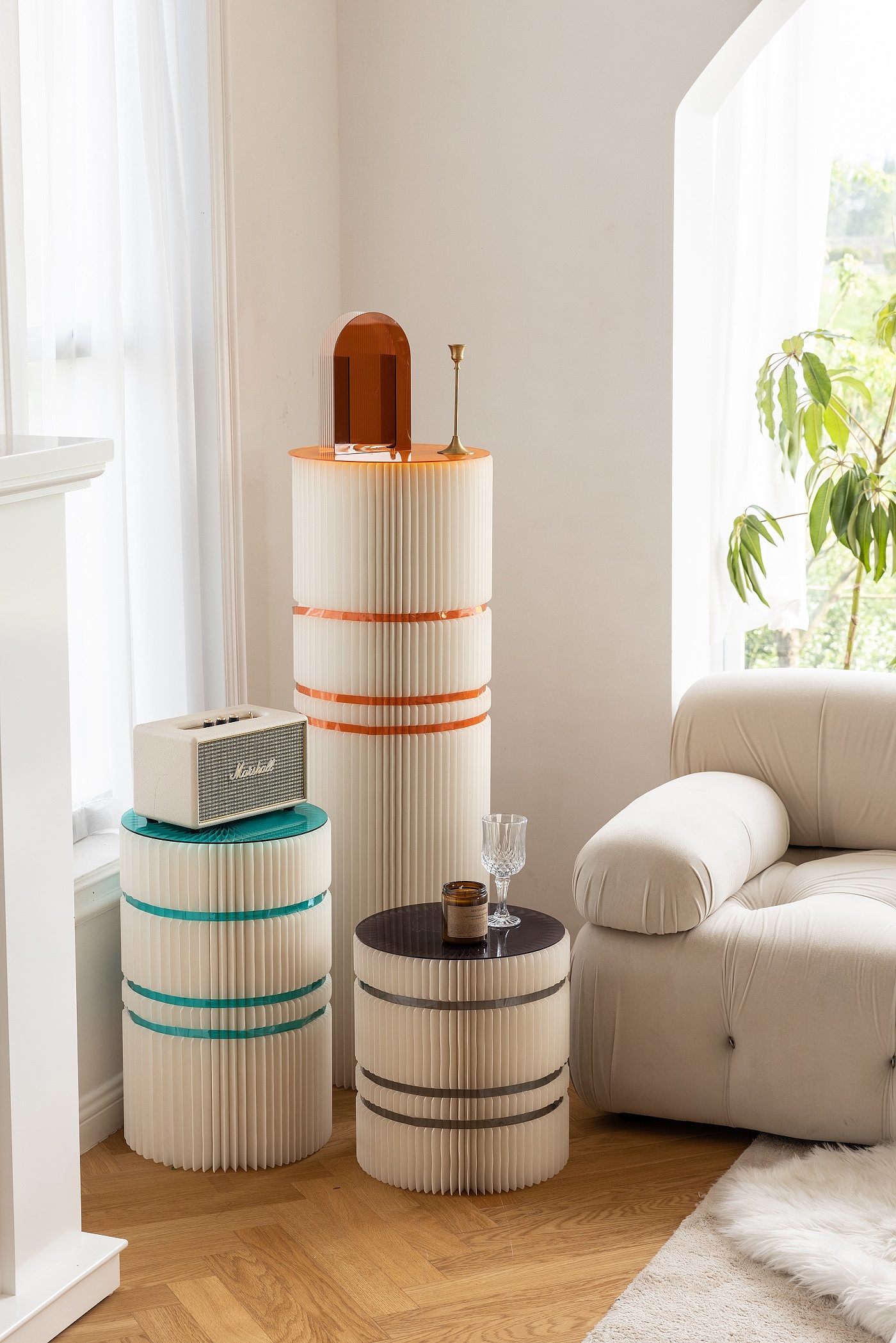 Organ paper home，Cylindrical exhibition stand，Exhibition stand，good-looking，Exhibition stand design，Original brand，Paper decoration，Exquisite life，