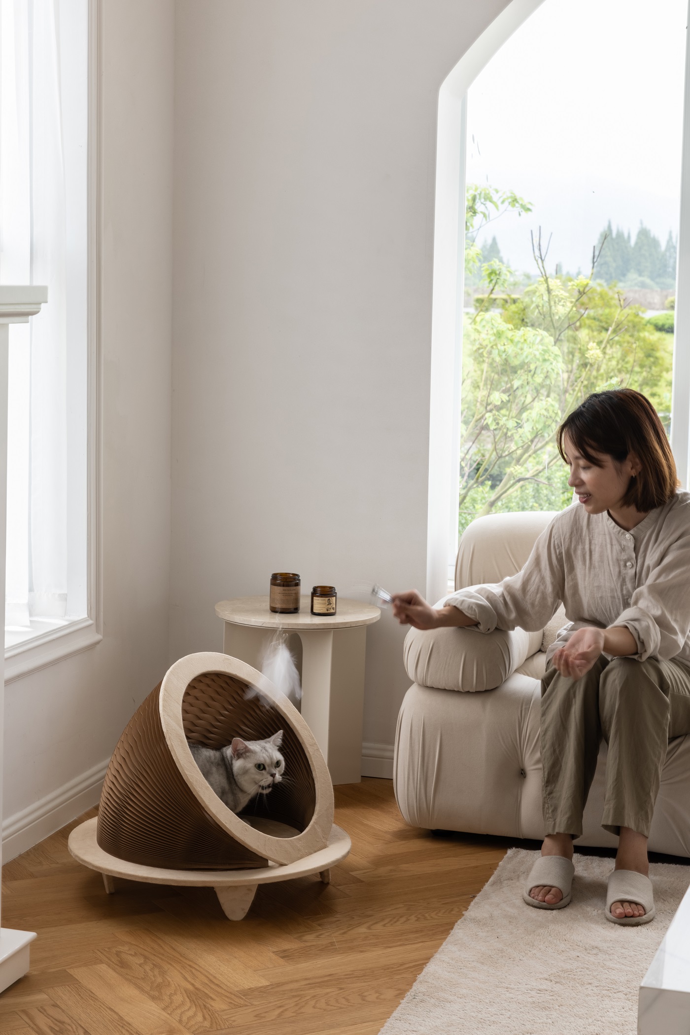 Organ paper cat nest，Cat nest，Pet companion，good-looking，Adorable toy，Creative cat nest，Cat house，Pet Supplies & Pet，