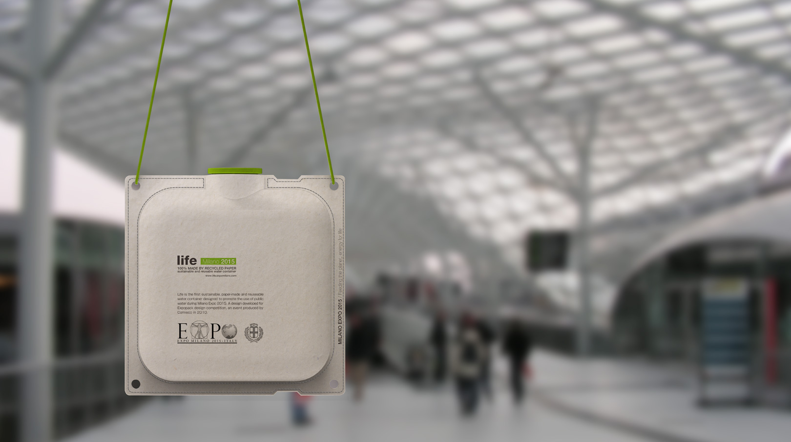 Milan，the World Expo，Paper products，Water container，Water bottle，Recyclable，environment protection，