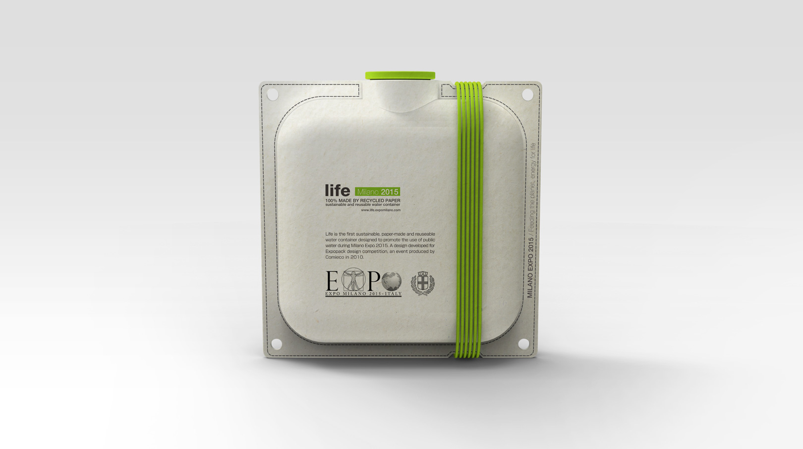 Milan，the World Expo，Paper products，Water container，Water bottle，Recyclable，environment protection，