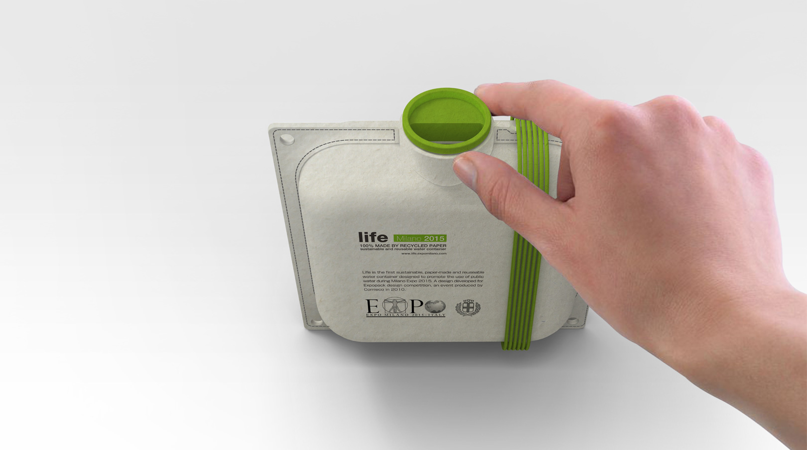 Milan，the World Expo，Paper products，Water container，Water bottle，Recyclable，environment protection，