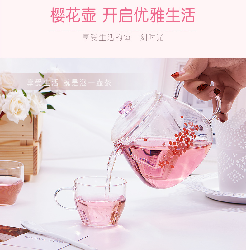 scented tea，tea set，teacup，cherry blossoms，goddess，teapot，