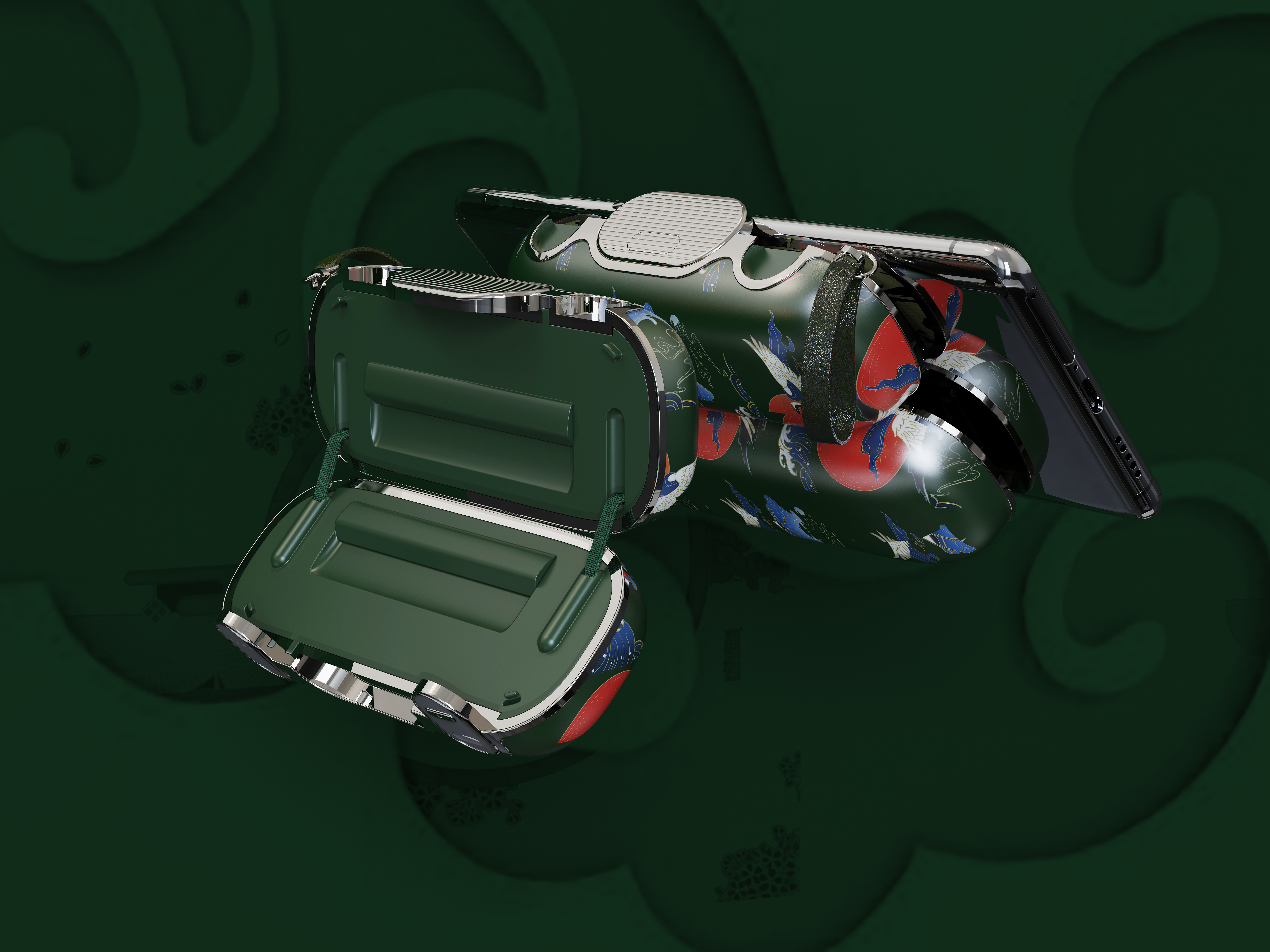 portable source，Hand warmer，Mobile phone back clip，Fashion digital，National tide，National style，