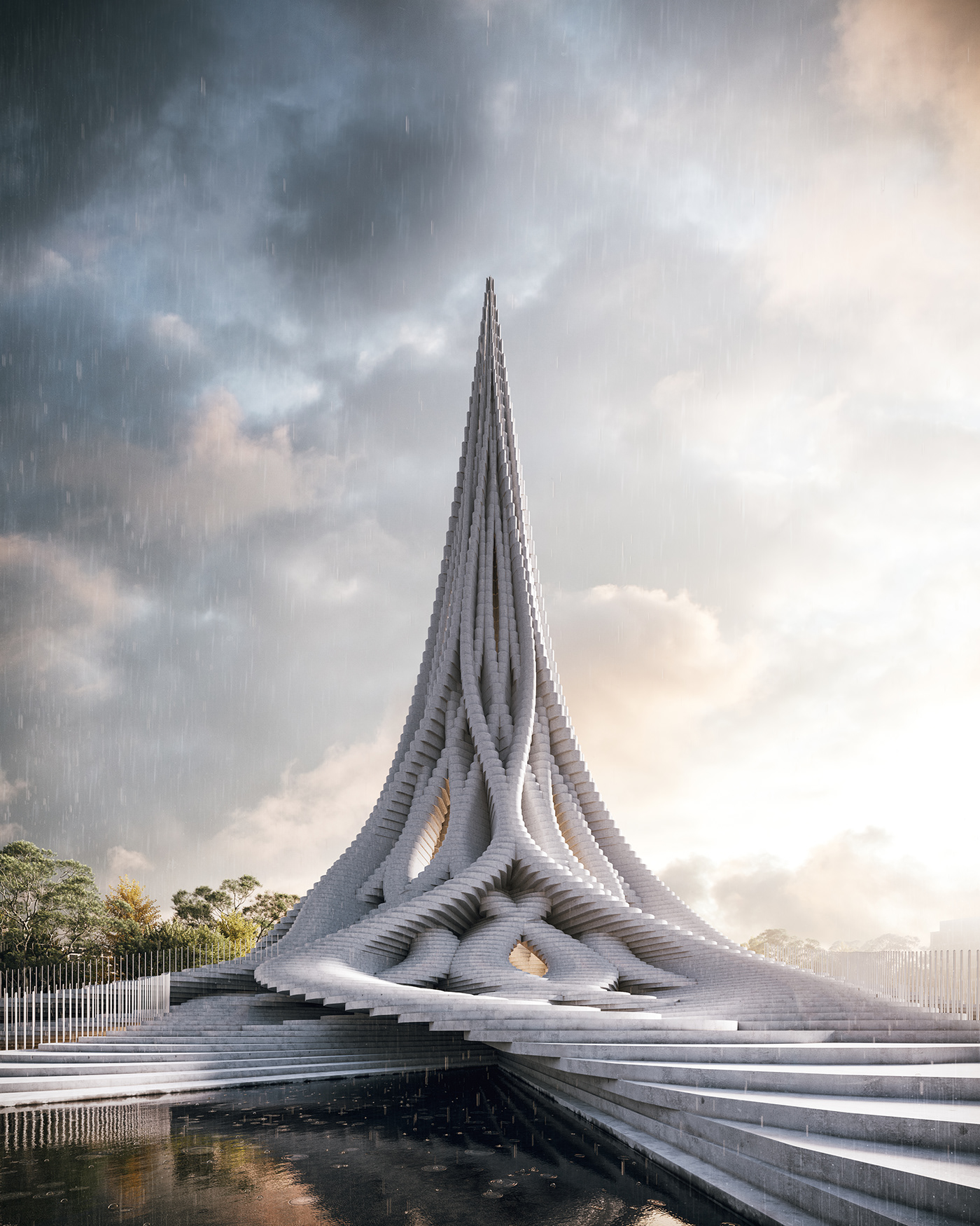 Architecture，Rain Collector ，water conservation，San Jose，U.S.A，