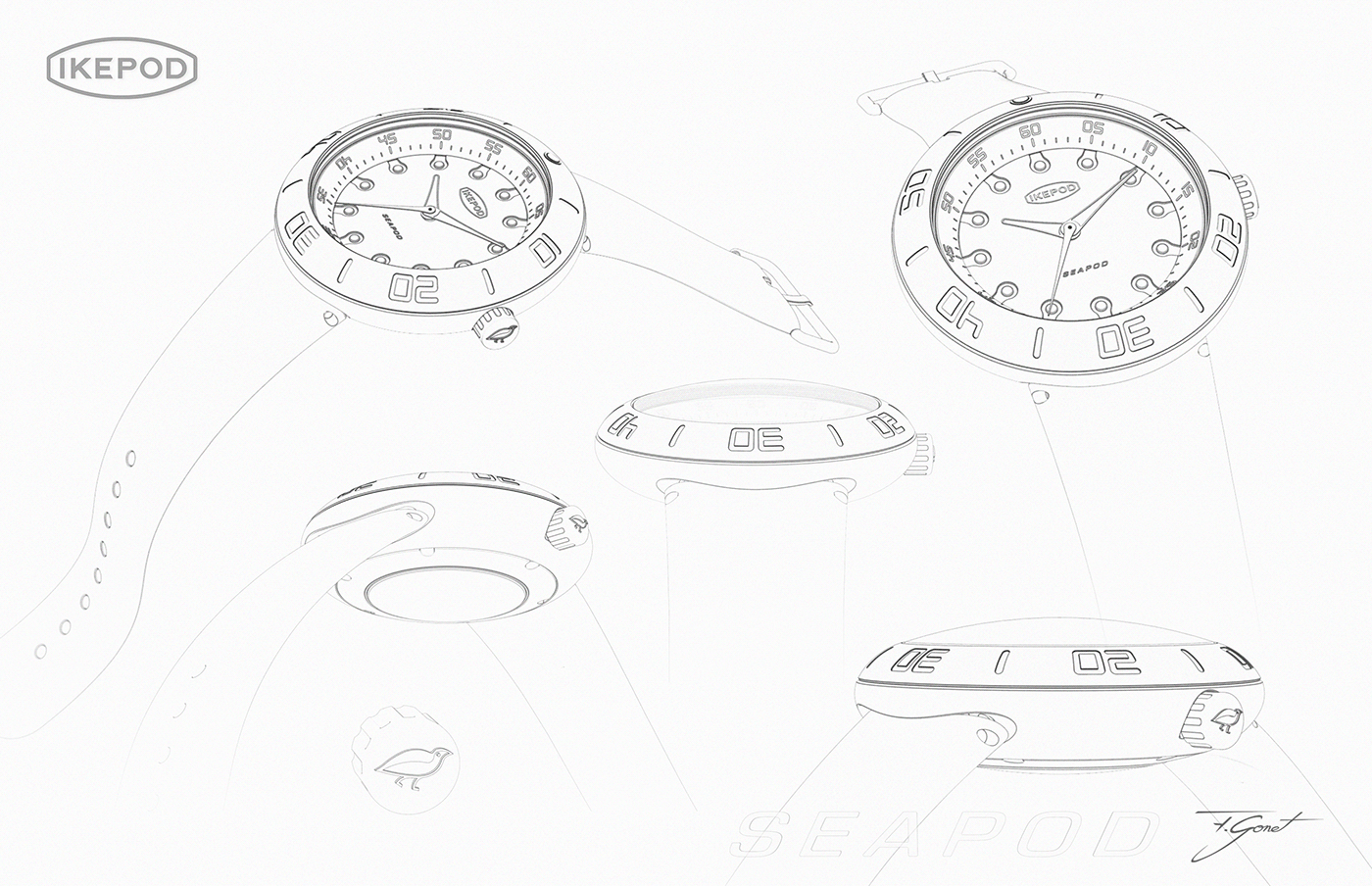 Wrist watch，ikepod，IKEA，product design，