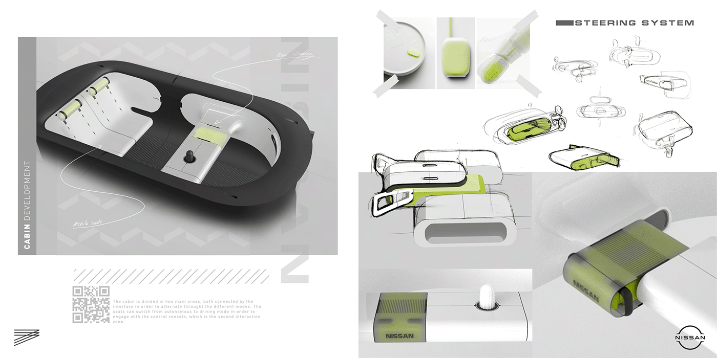 Automobile design，Hand drawn，Interior，concept，