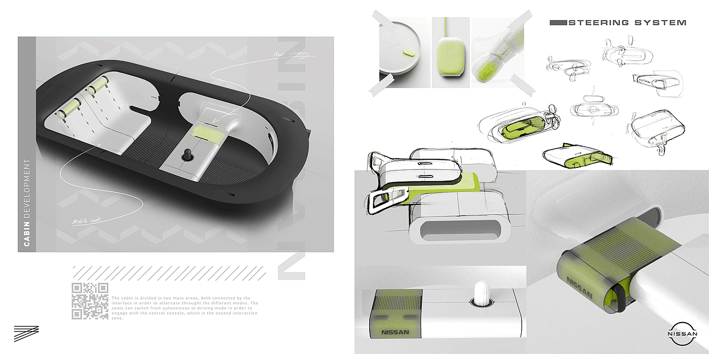 Automobile design，Hand drawn，Interior，concept，