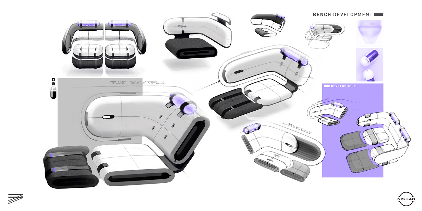Automobile design，Hand drawn，Interior，concept，