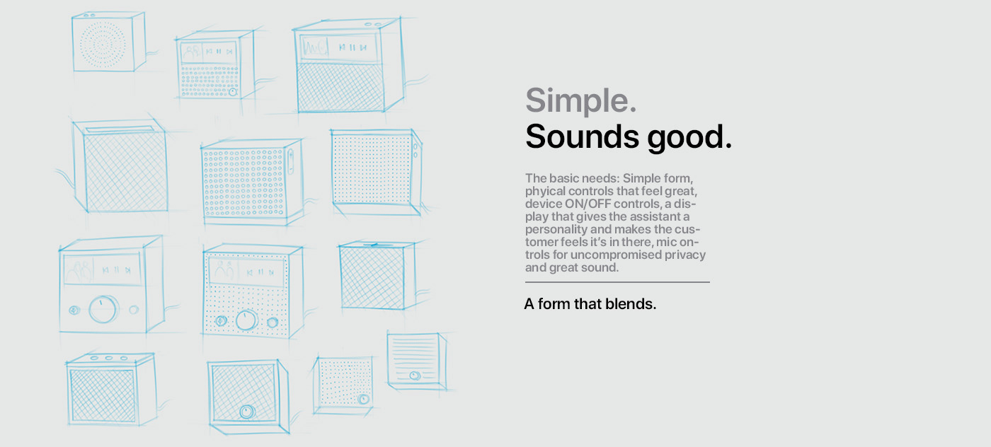 Intelligent speaker，Square，product design，