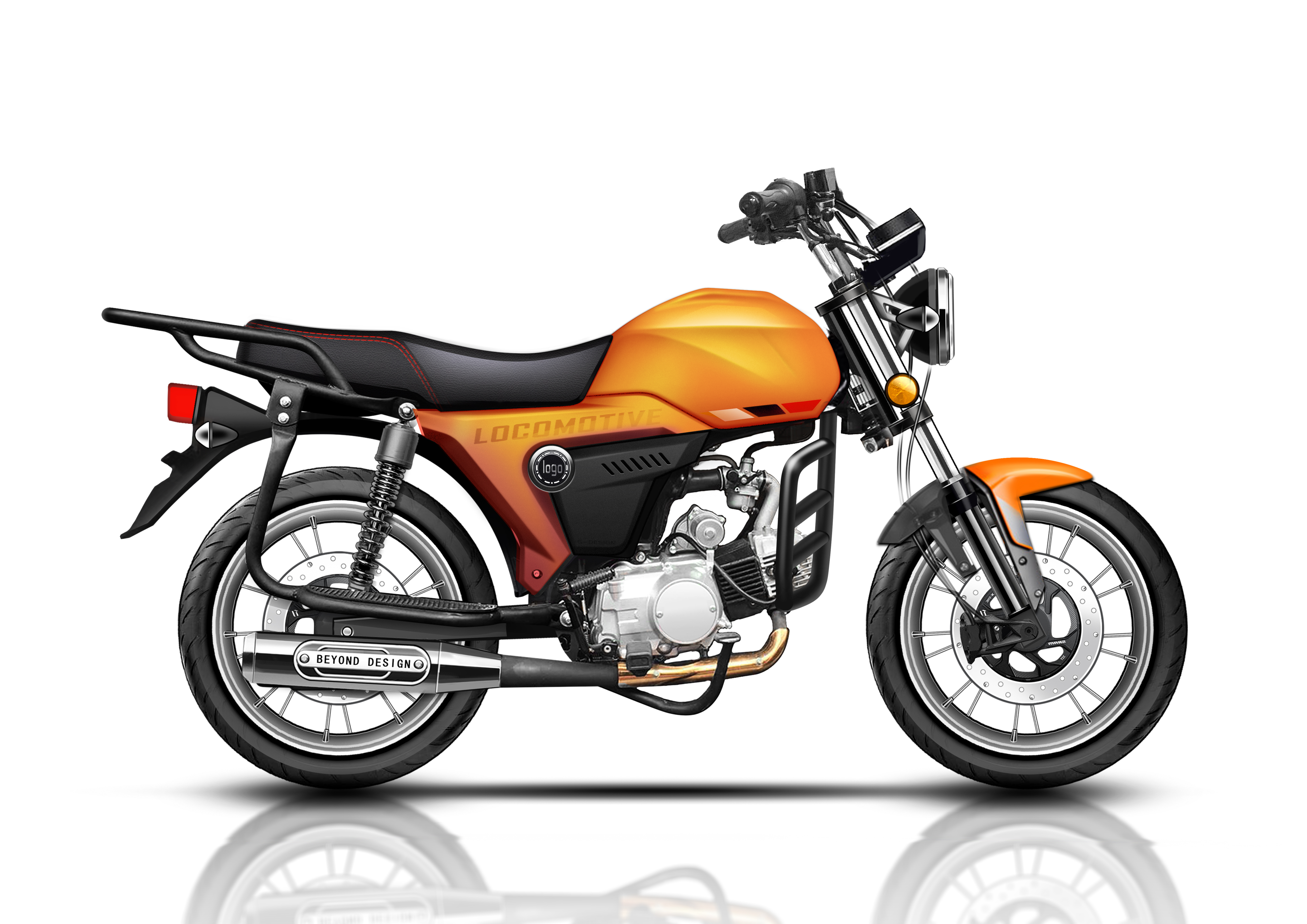 Hand drawn, trunk, electric vehicle，