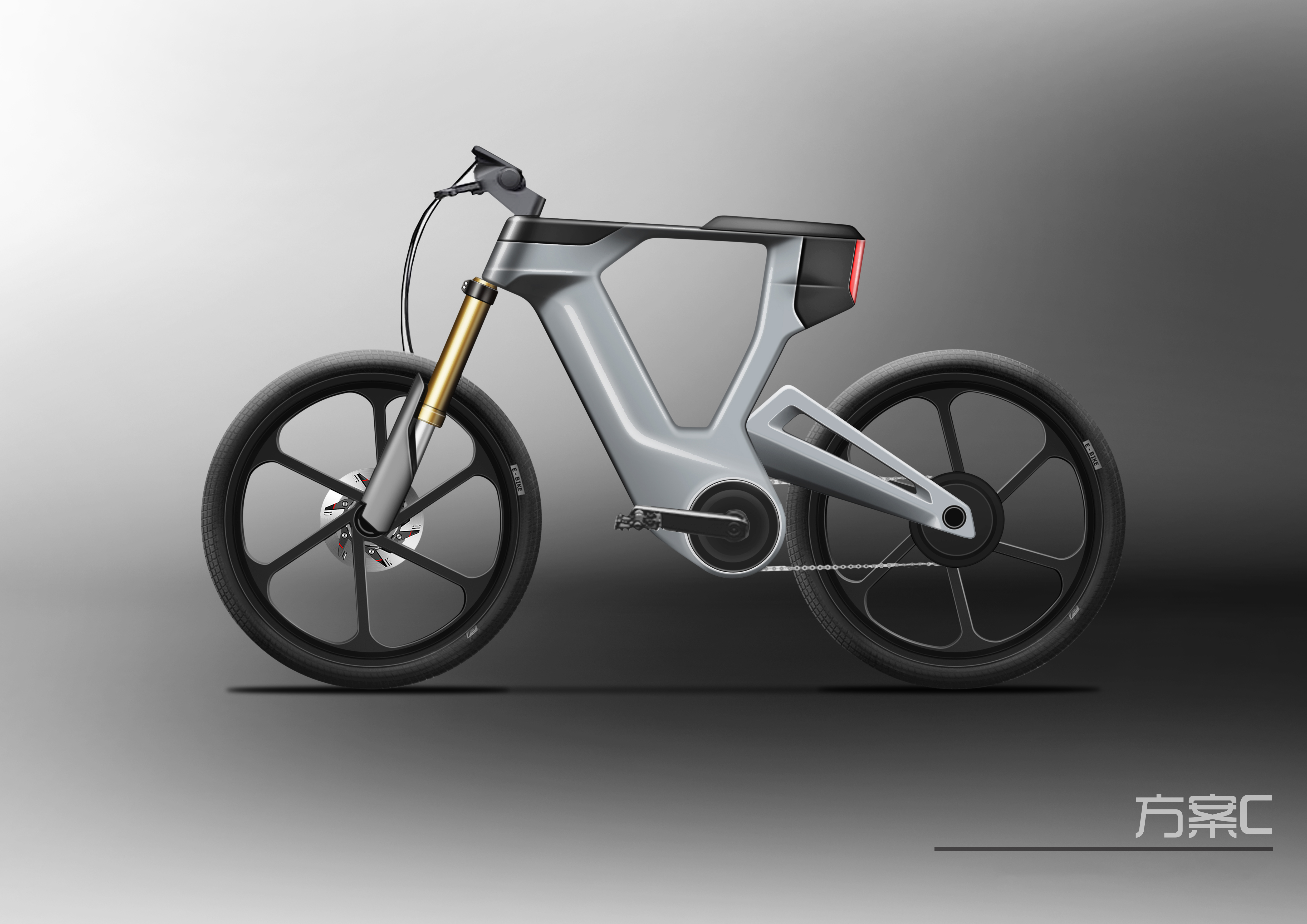 Hand drawn, trunk, electric vehicle，