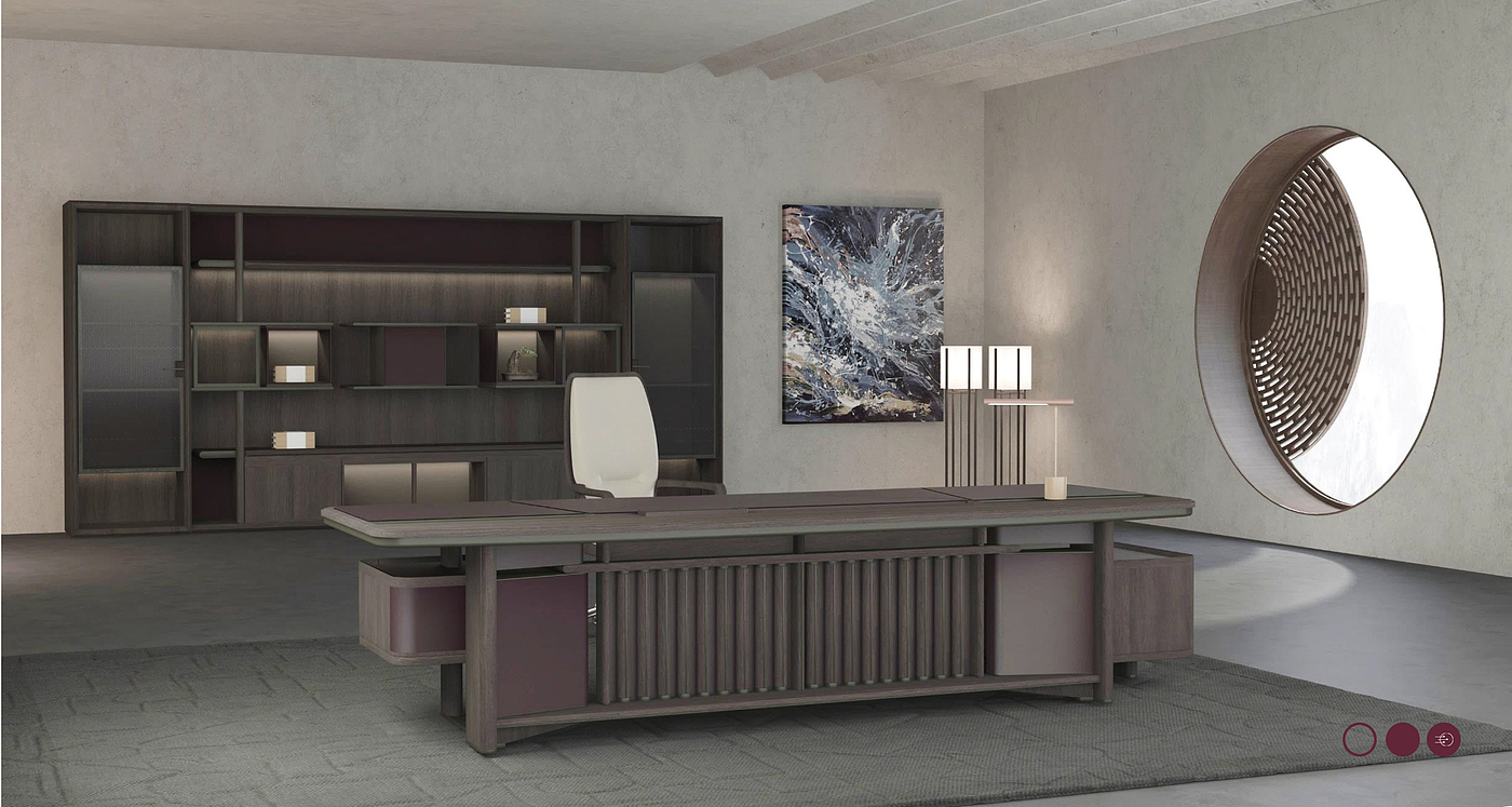 Bantai，solid wood，Office furniture ，Oriental sense，Lu Zhirong，