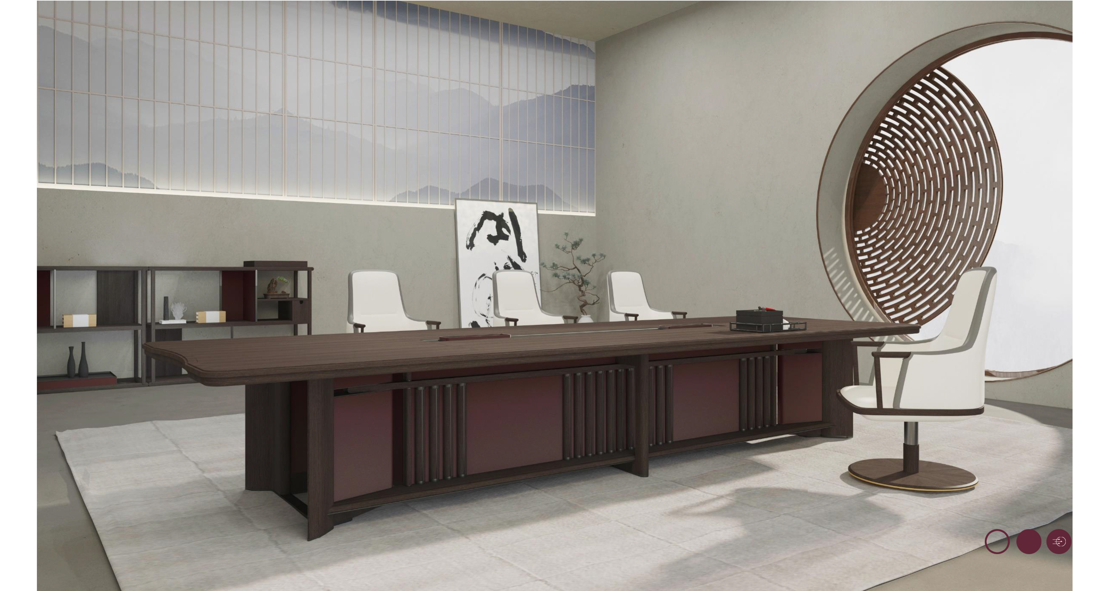 Bantai，solid wood，Office furniture ，Oriental sense，Lu Zhirong，