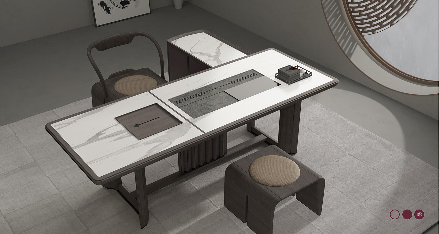 Bantai，solid wood，Office furniture ，Oriental sense，Lu Zhirong，