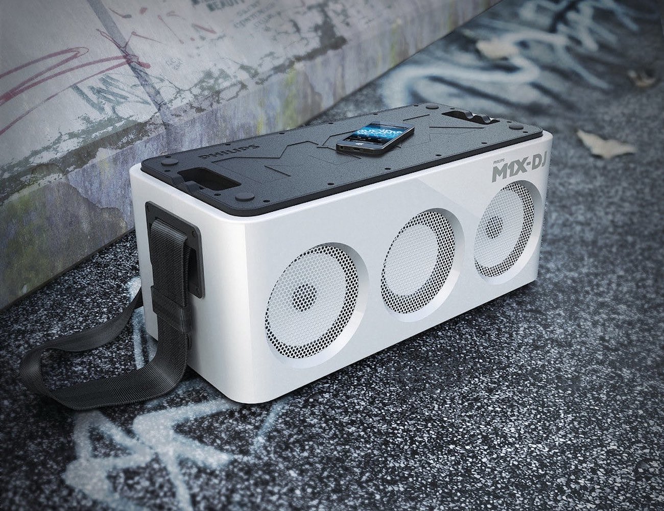 Philips，loudspeaker box，dj，white，