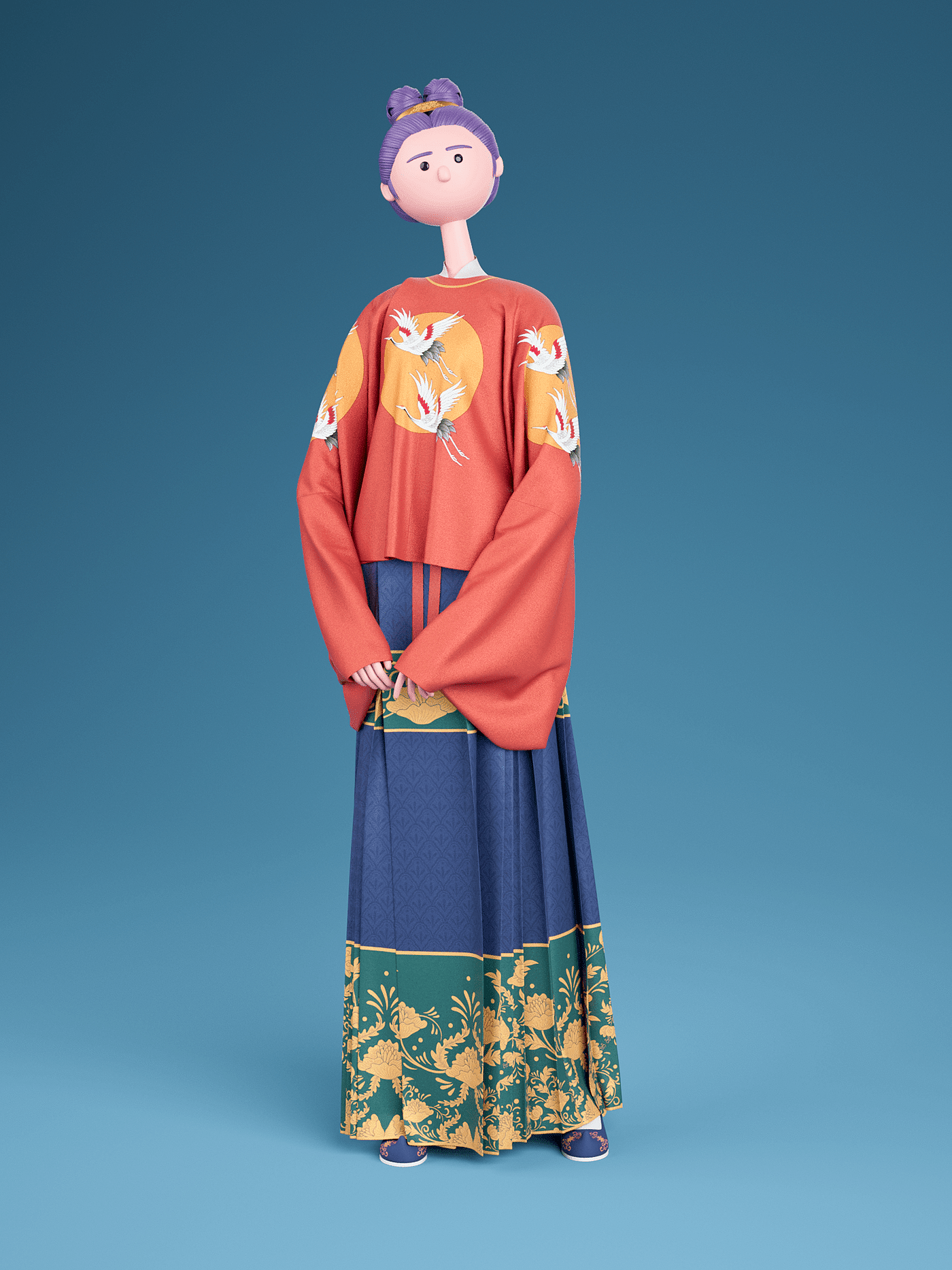 服章之美——3D汉服人物系列 Traditional Chinese Costumes - 普象网