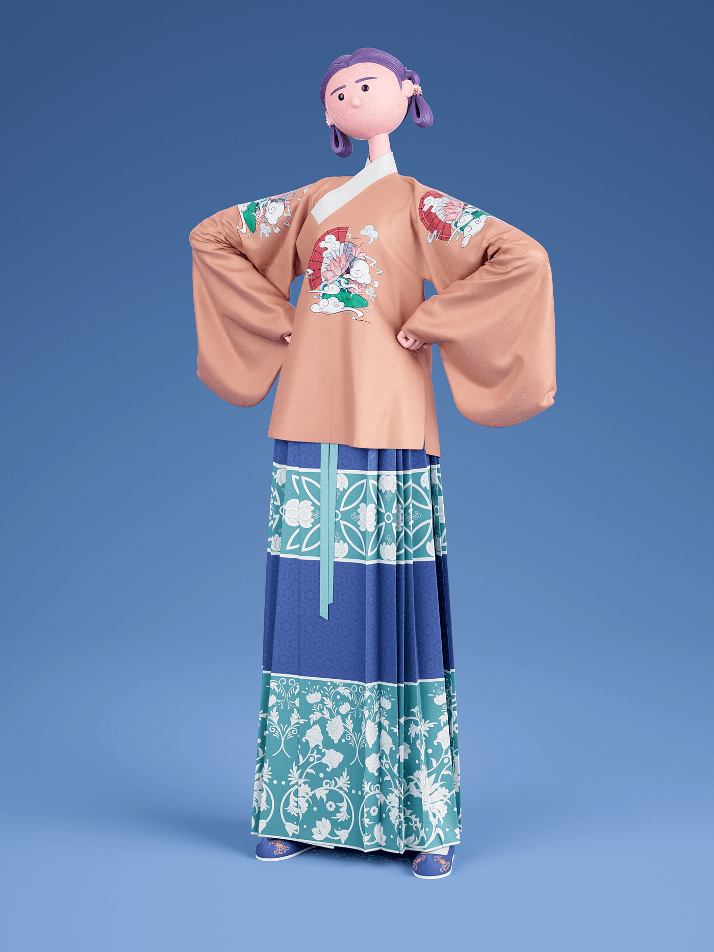 服章之美——3D汉服人物系列 Traditional Chinese Costumes - 普象网
