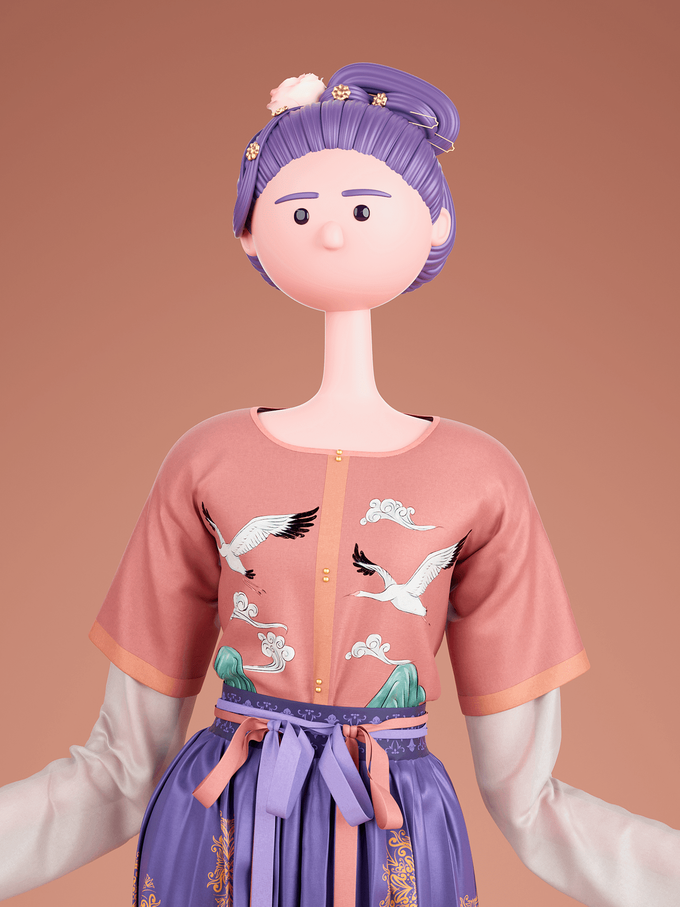 服章之美——3D汉服人物系列 Traditional Chinese Costumes - 普象网