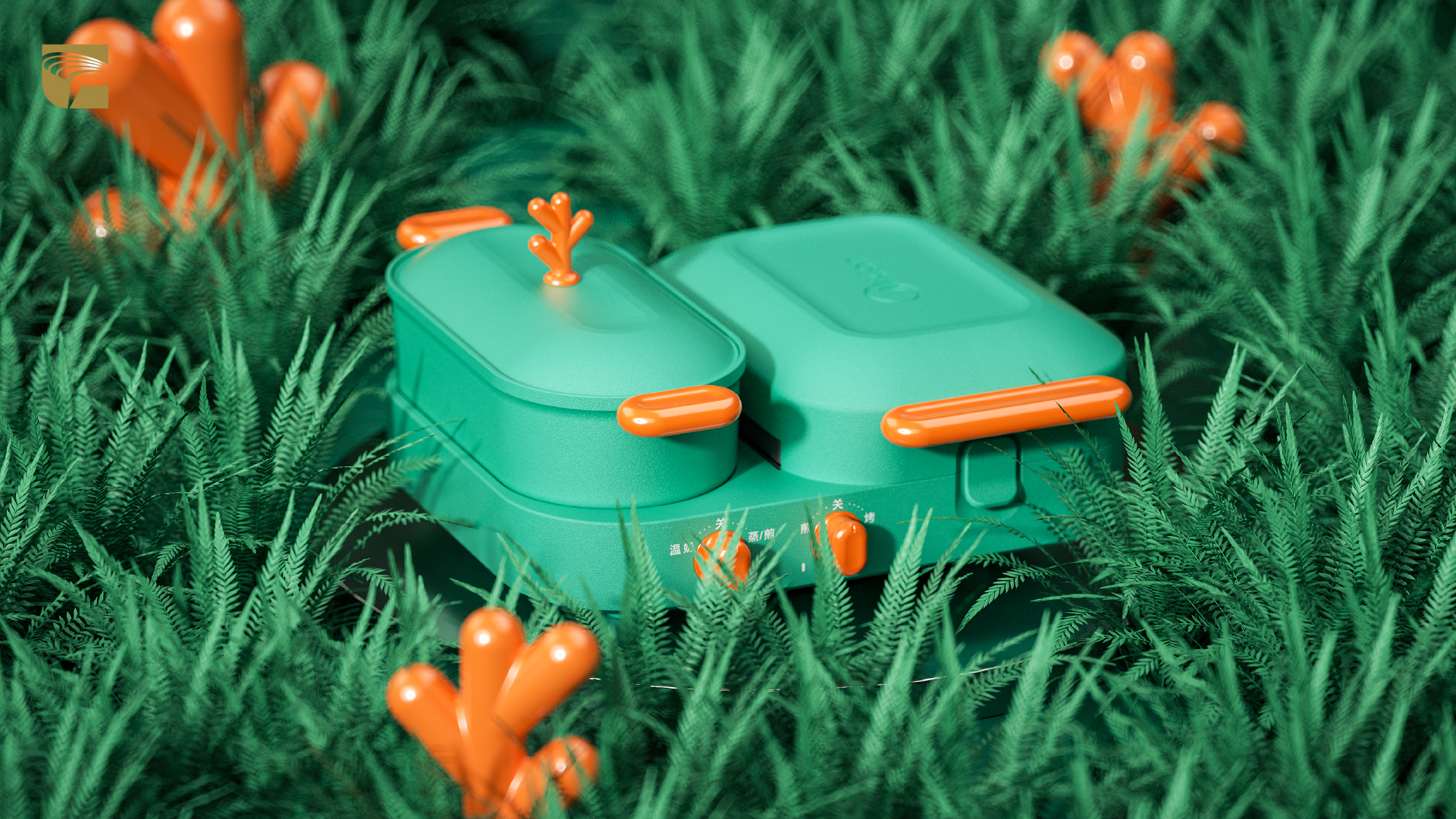 industrial design，product design，Kitchen appliances，Visual rendering，Breakfast machine，Beautiful，cmf，