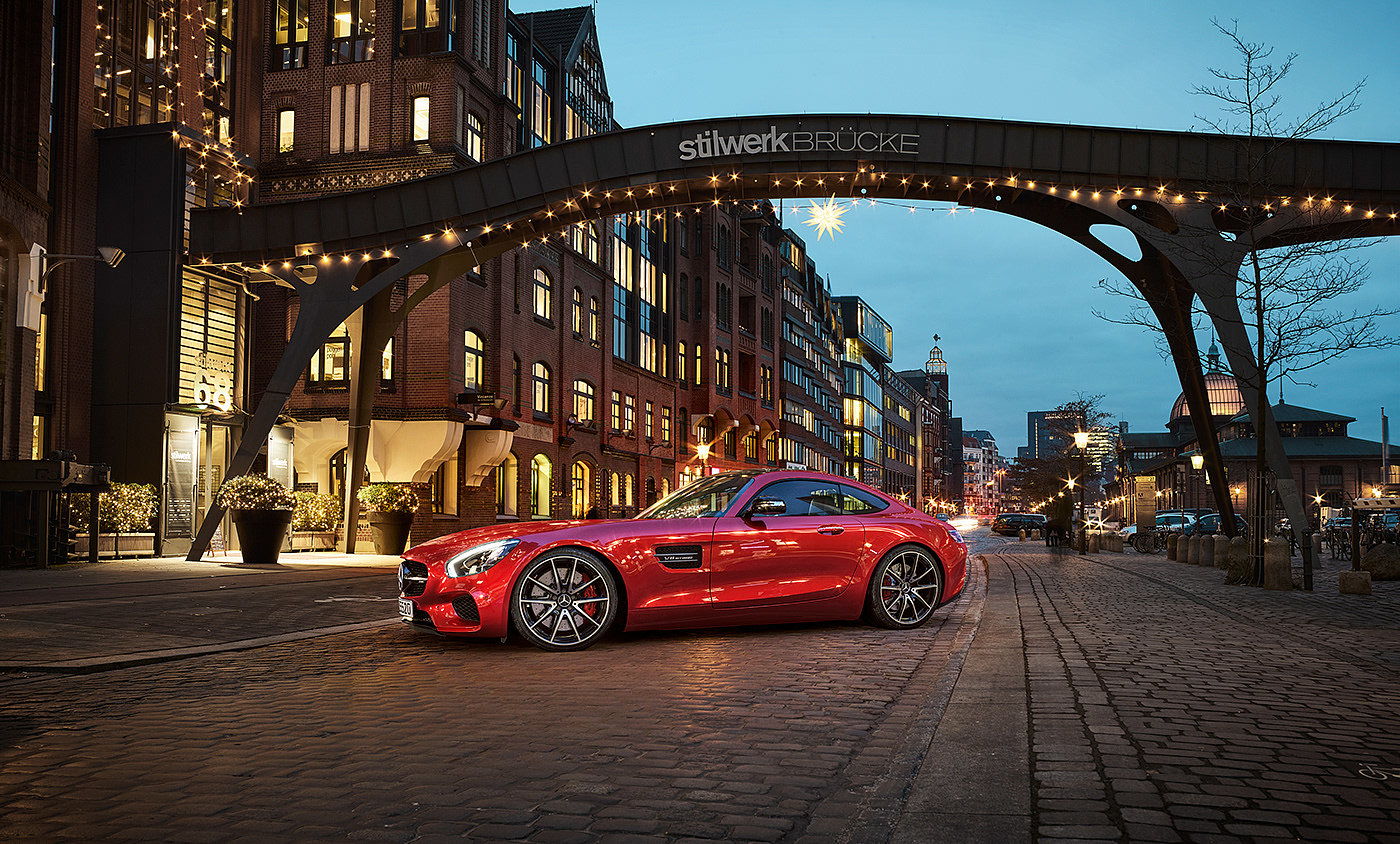 奔驰，汽车设计，渲染，红色，AMG-GT，3dsmax，