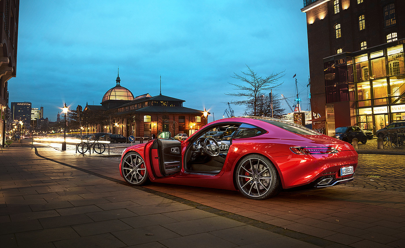 奔驰，汽车设计，渲染，红色，AMG-GT，3dsmax，